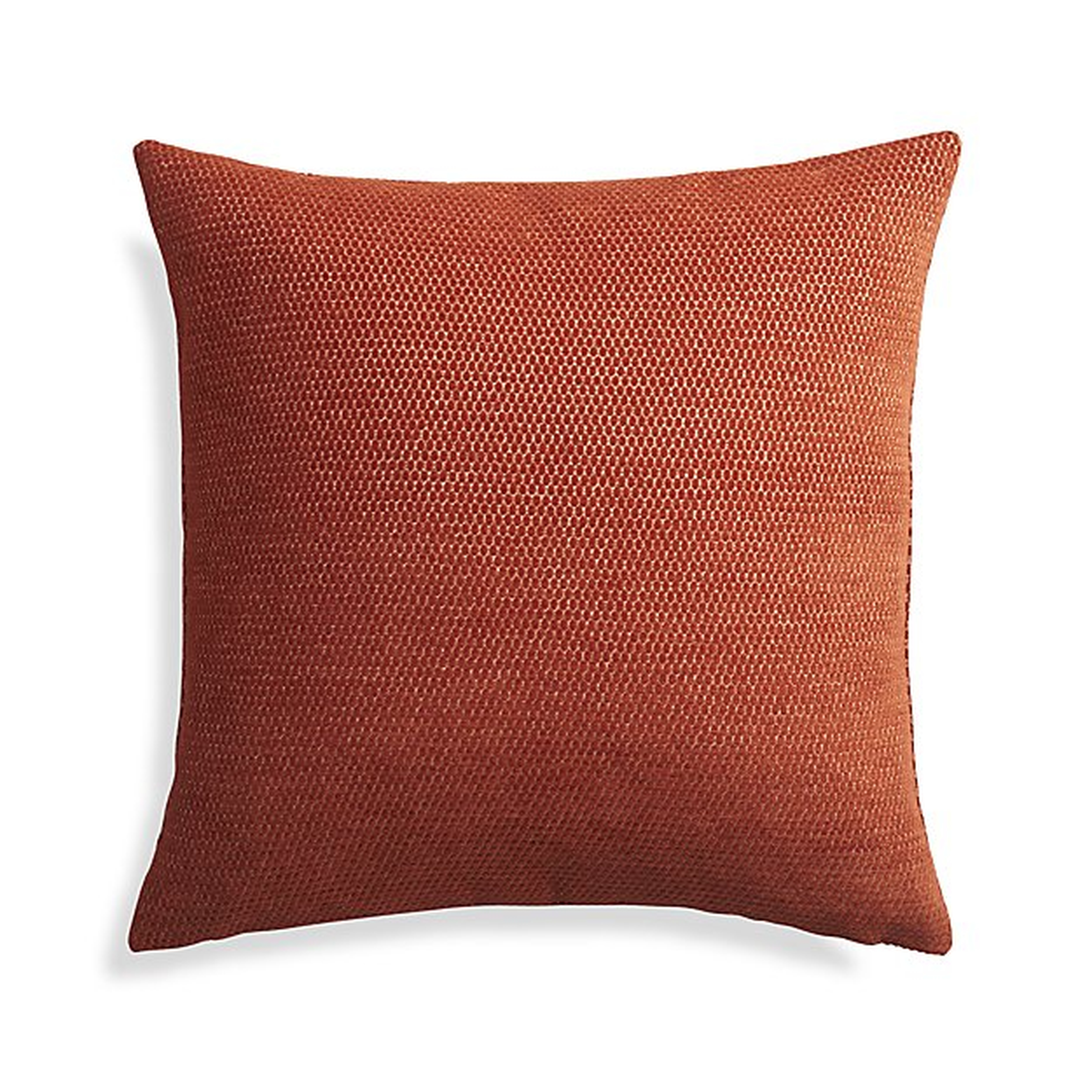 Maura Orange 23" Pillow with Down-Alternative Insert - Crate and Barrel