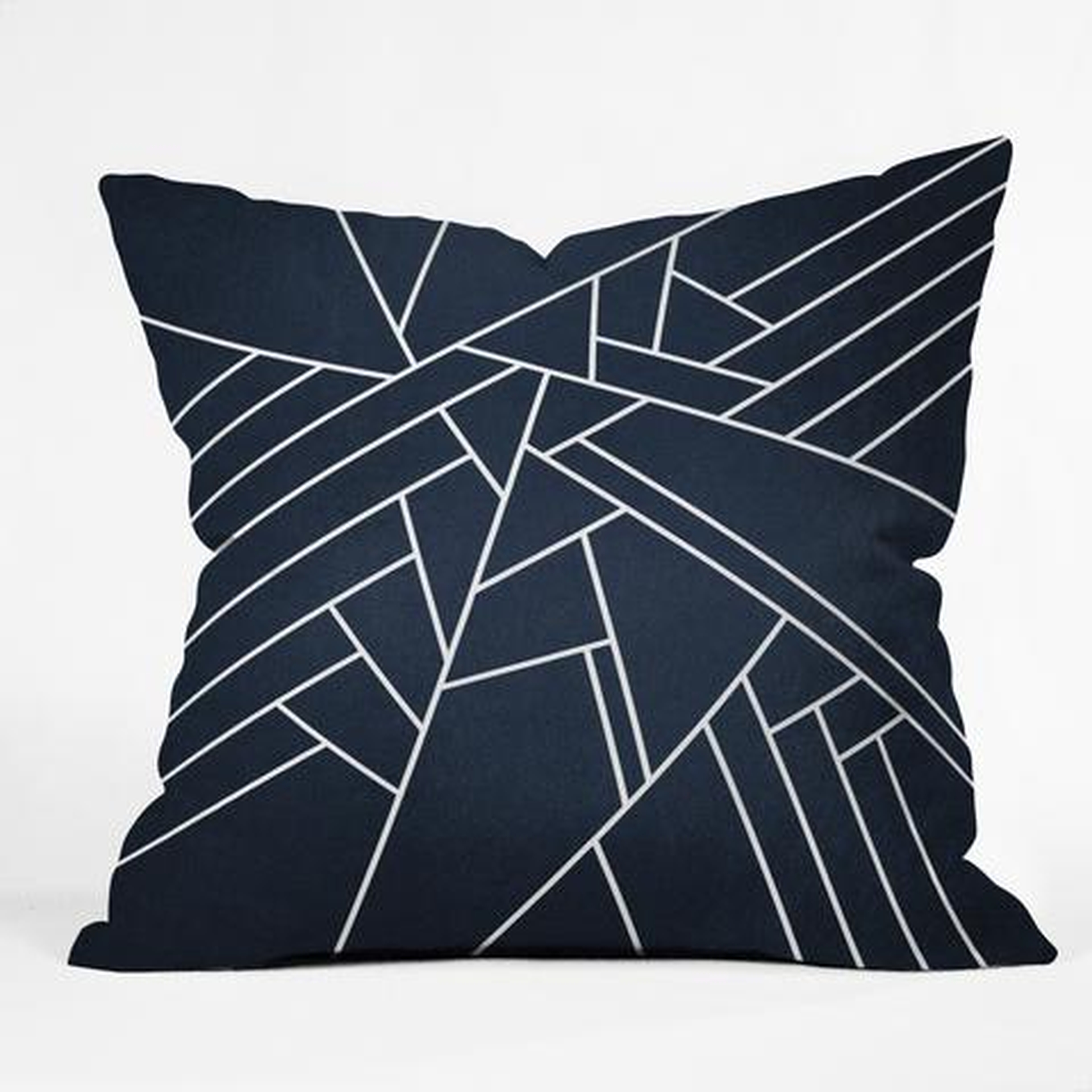 GEOMETRIC NAVY PILLOW -  With insert - Wander Print Co.