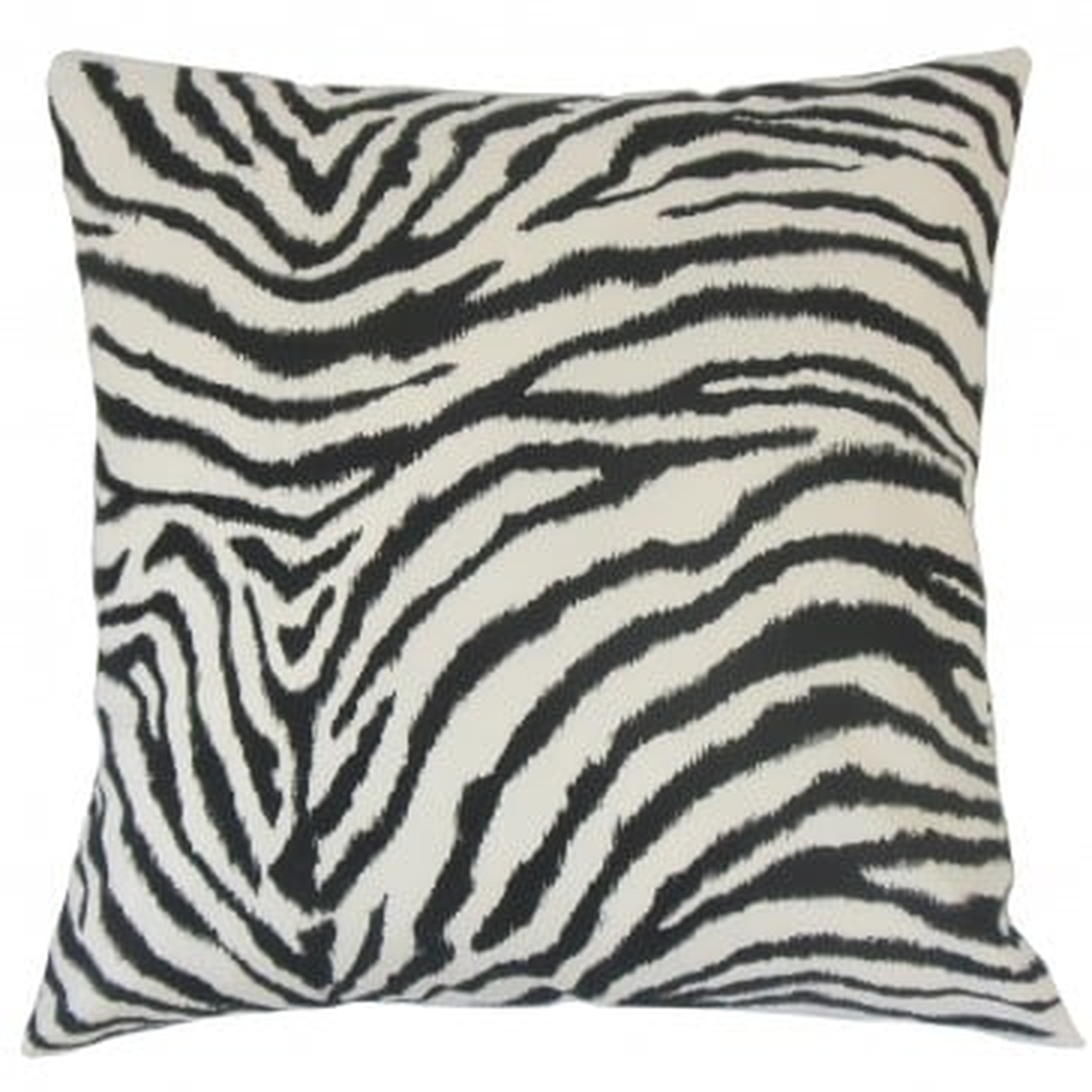Wassameh Animal Print Pillow Black White -18" x 18" - Insert included - Linen & Seam