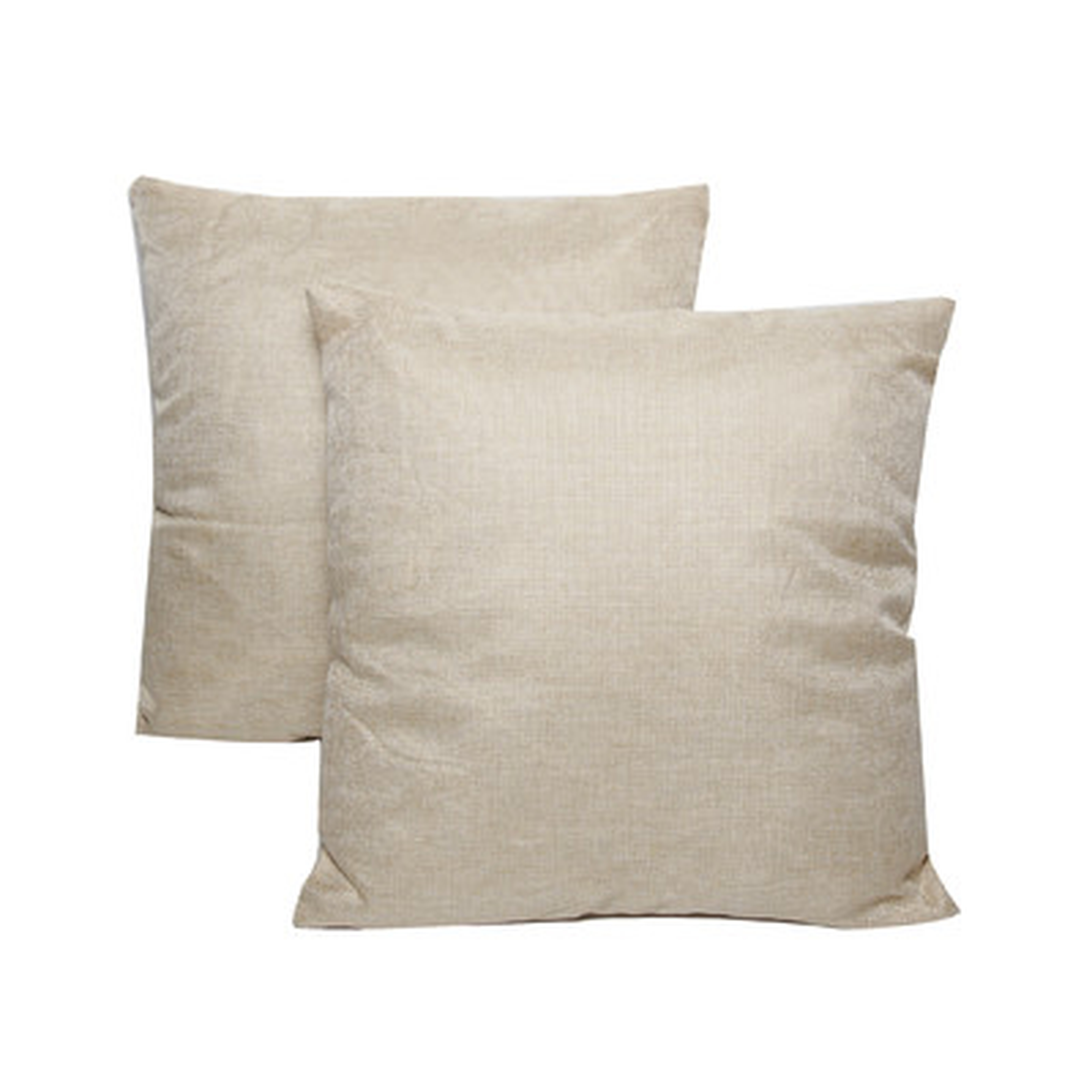 Wayfair Basics 18" Throw Pillow - Set of 2 - Poly Fill - Cream - Wayfair