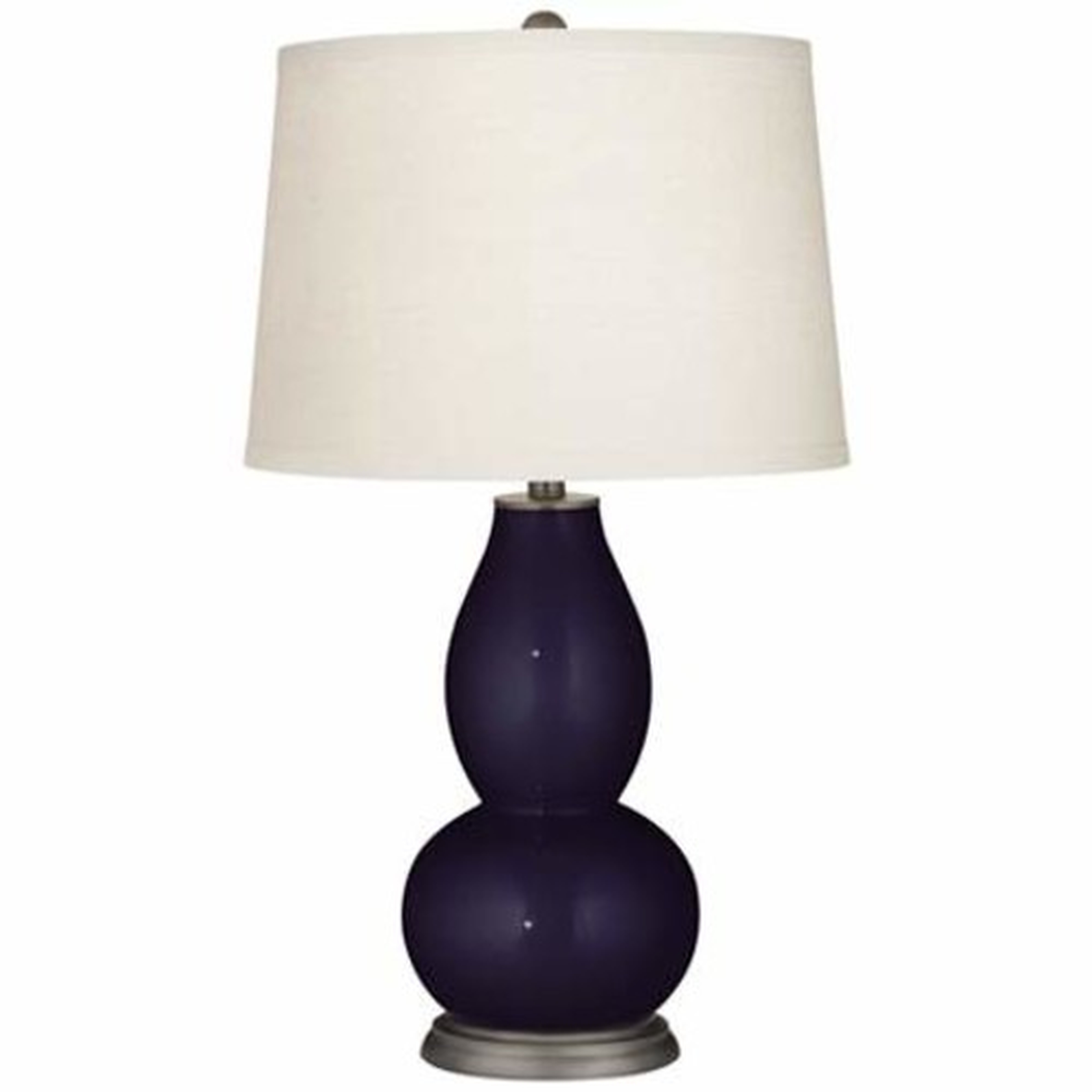 Midnight Blue Metallic Double Gourd Table Lamp - Lamps Plus