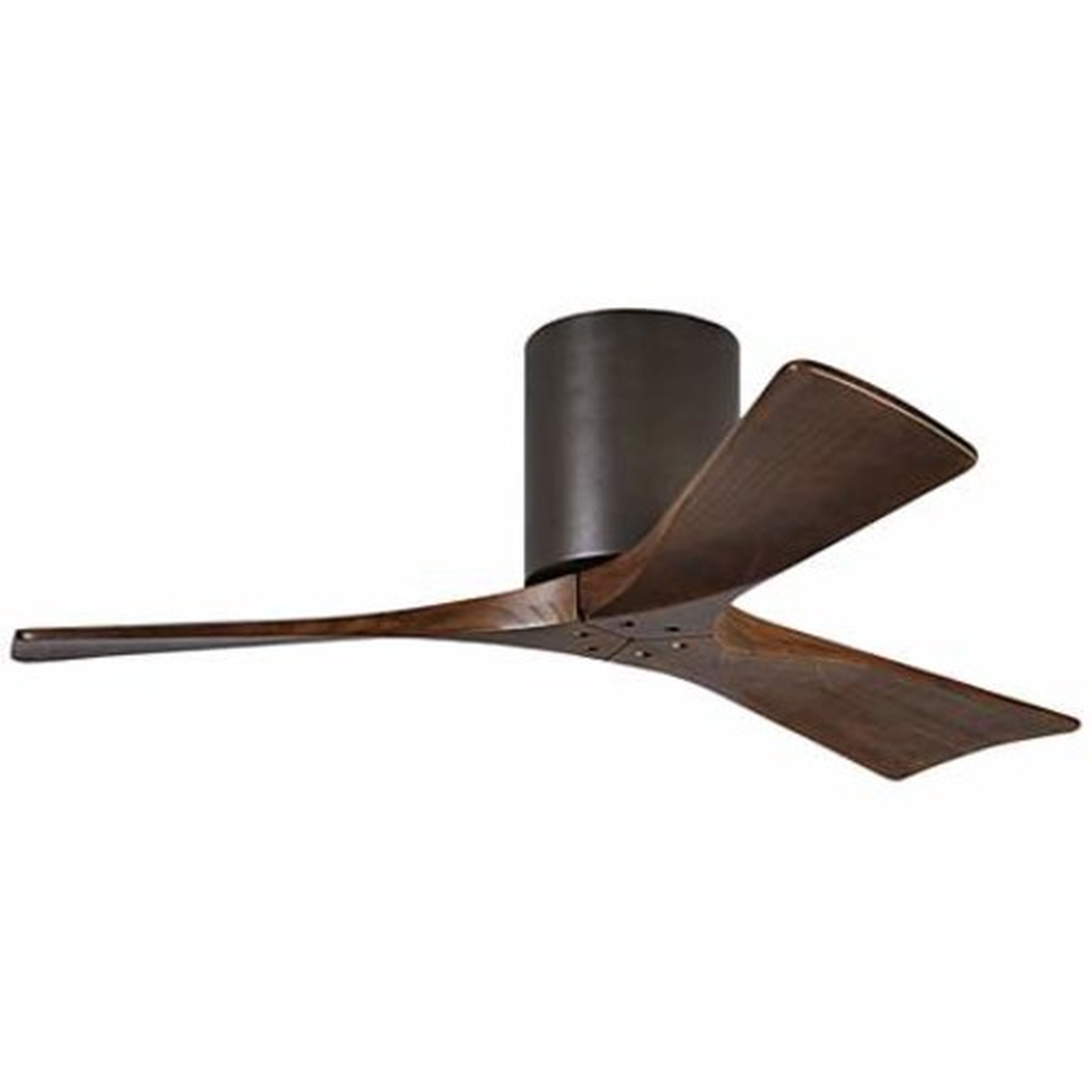42" Matthews Irene 3-Blade Walnut-Bronze Hugger Ceiling Fan - Lamps Plus