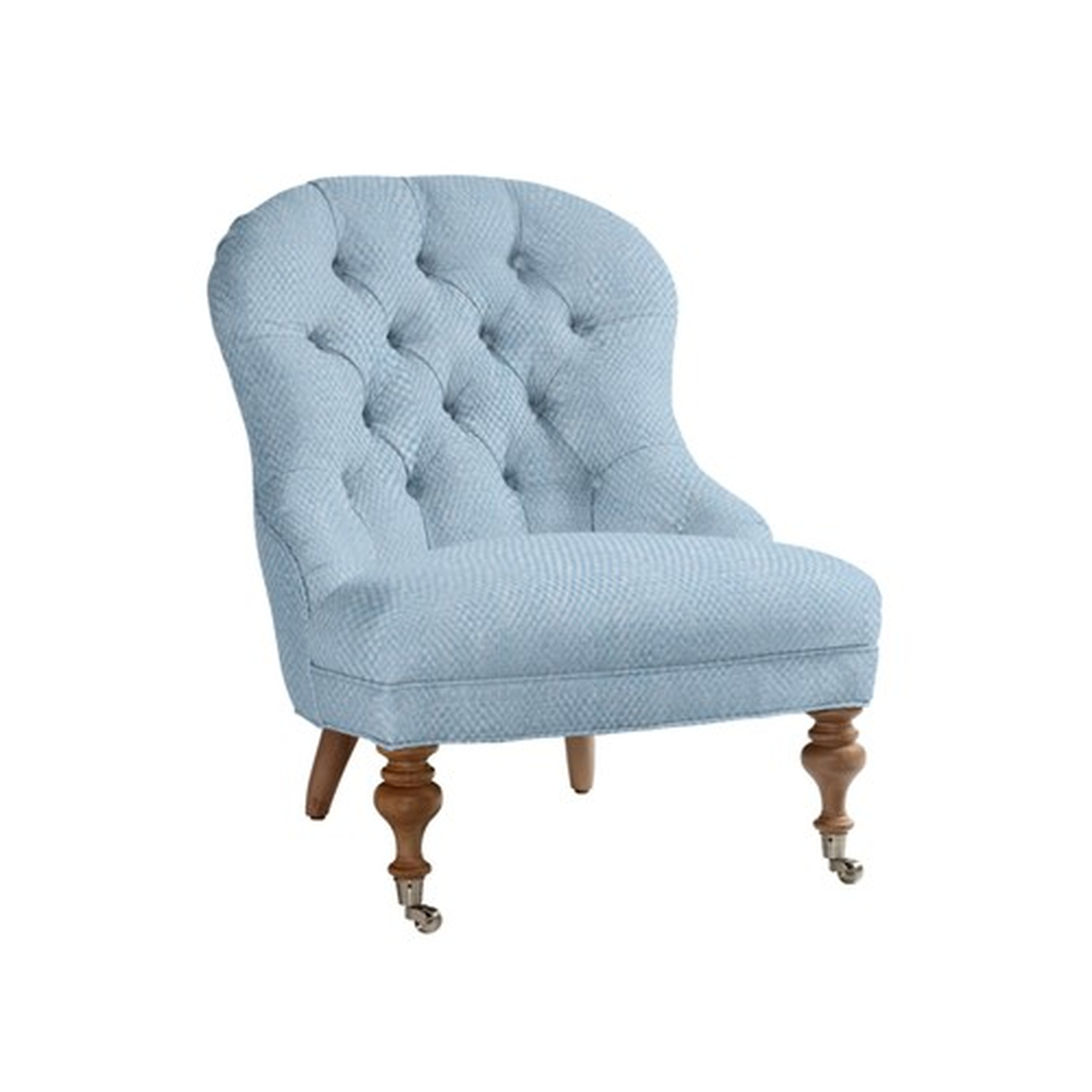 Piccadilly Chair [fabric : Coastal Linen - Chambray] - Serena and Lily