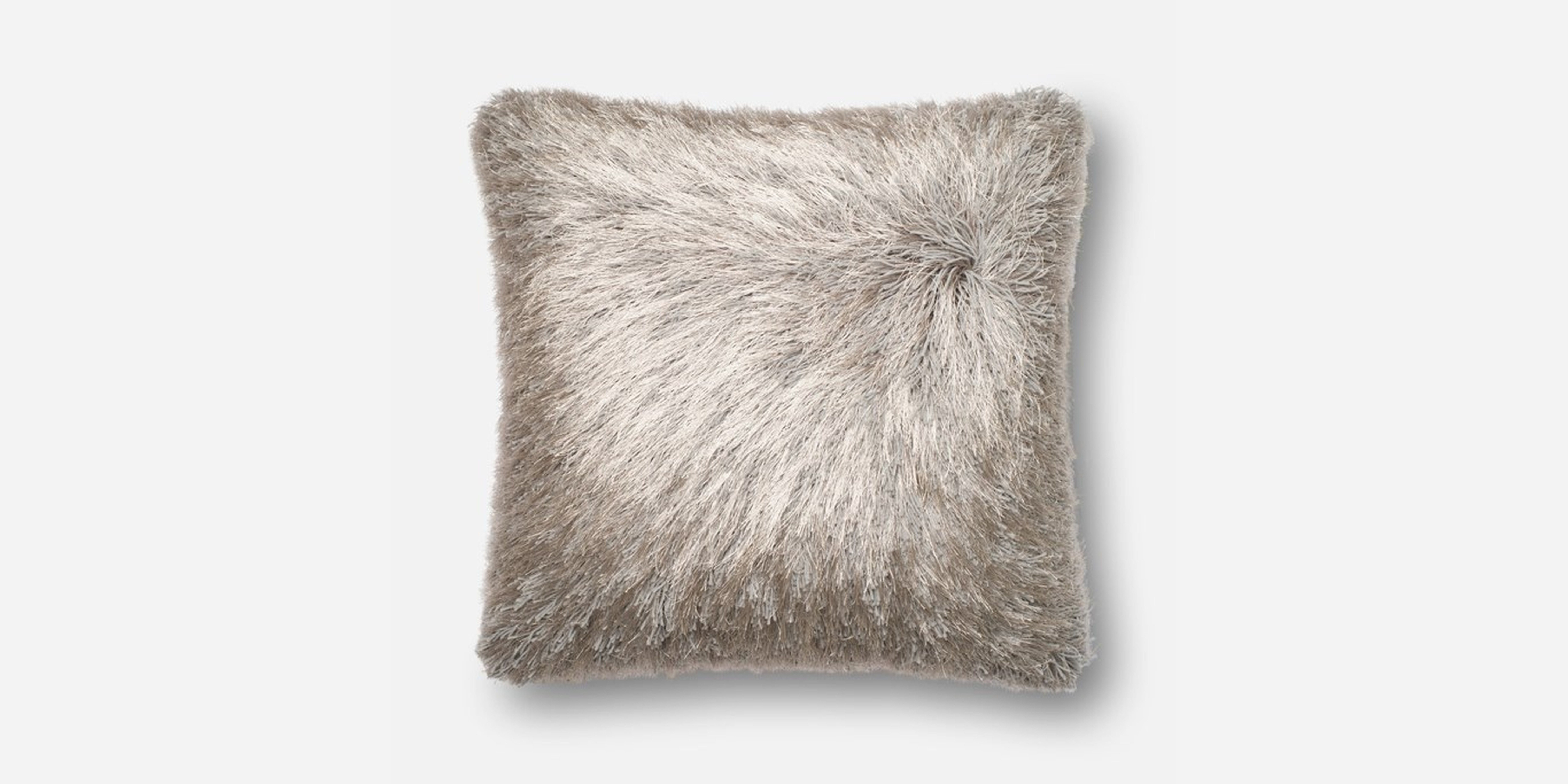 P0245 SILVER Pillow - 22"x22" with Down Insert - 2qty order minimum - Loloi Rugs