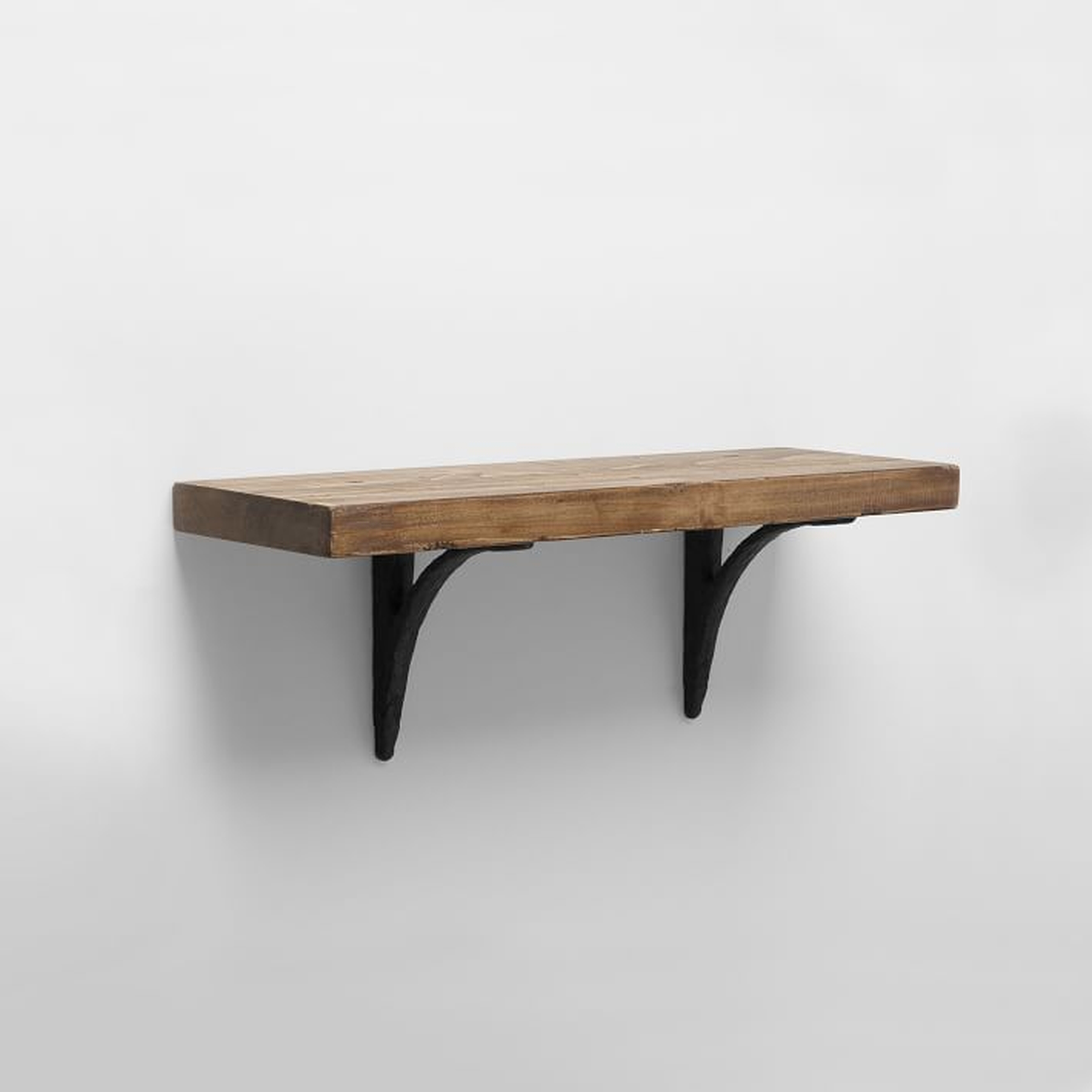 Reclaimed Wood 3' Shelf + Black Modern Bracket - West Elm