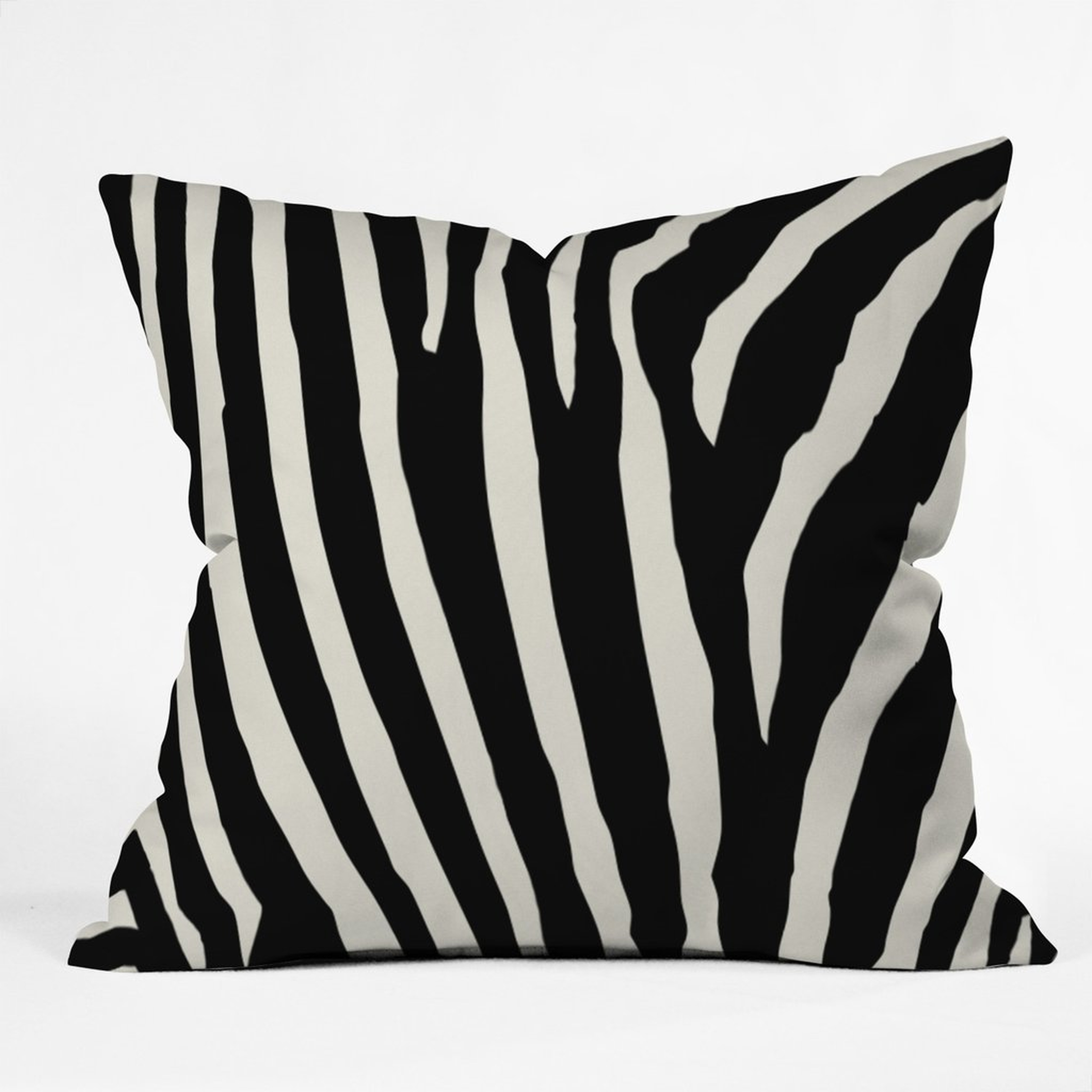 ZEBRA STRIPES Throw Pillow - 20x20- Polyester Fill Insert - Wander Print Co.