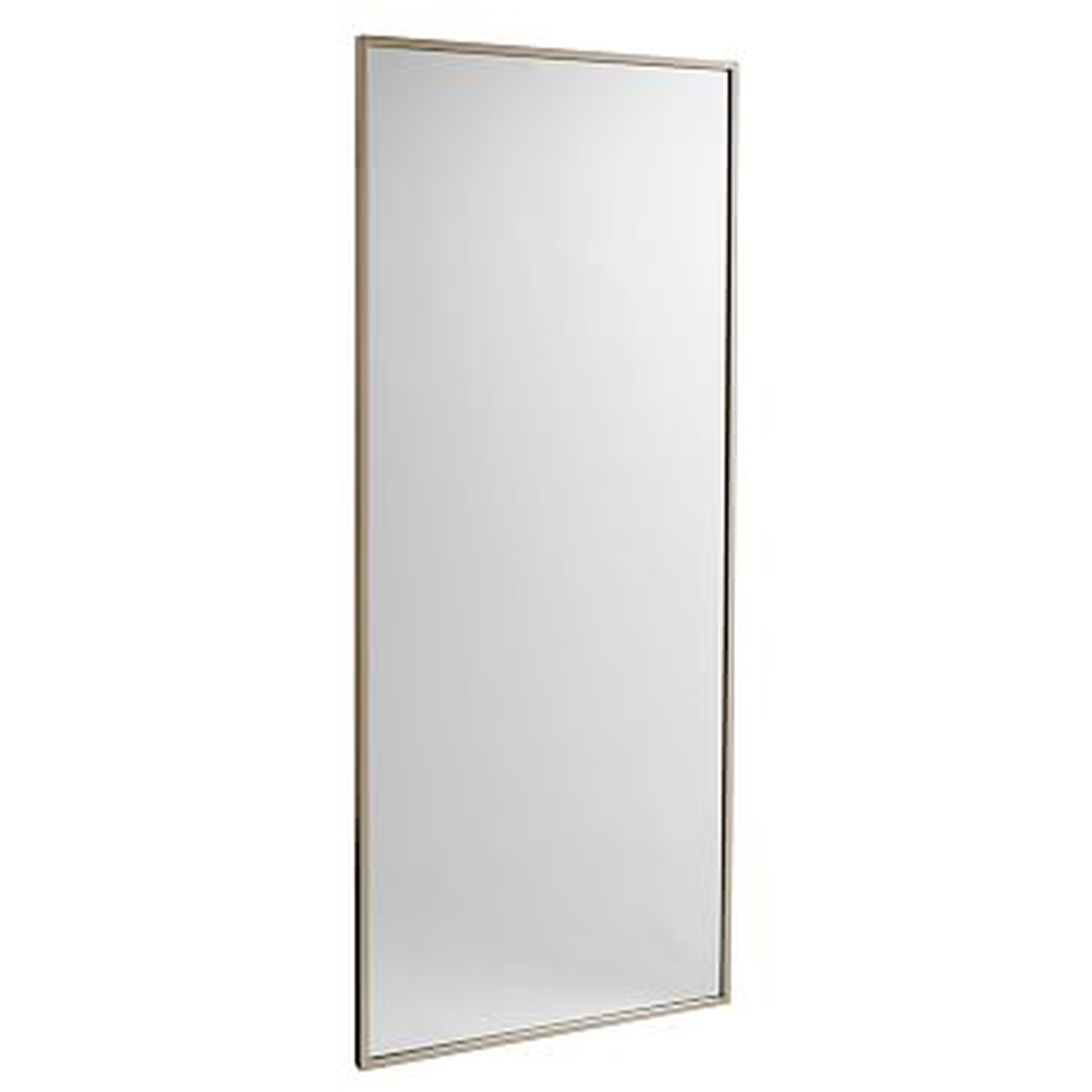 Metal Framed Floor Mirror, Brass - West Elm