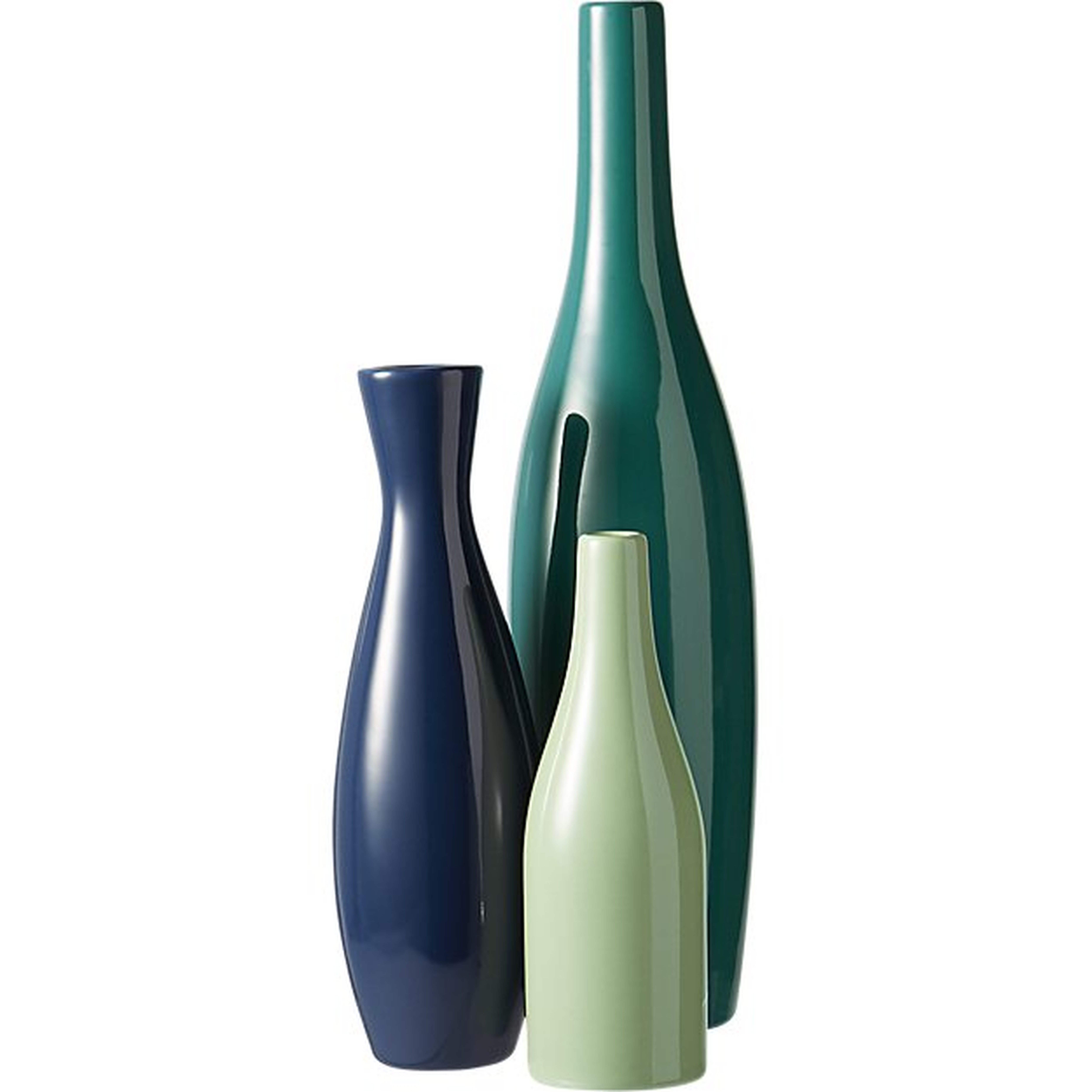 3-Piece Blue And Green Scout Vase Set - CB2