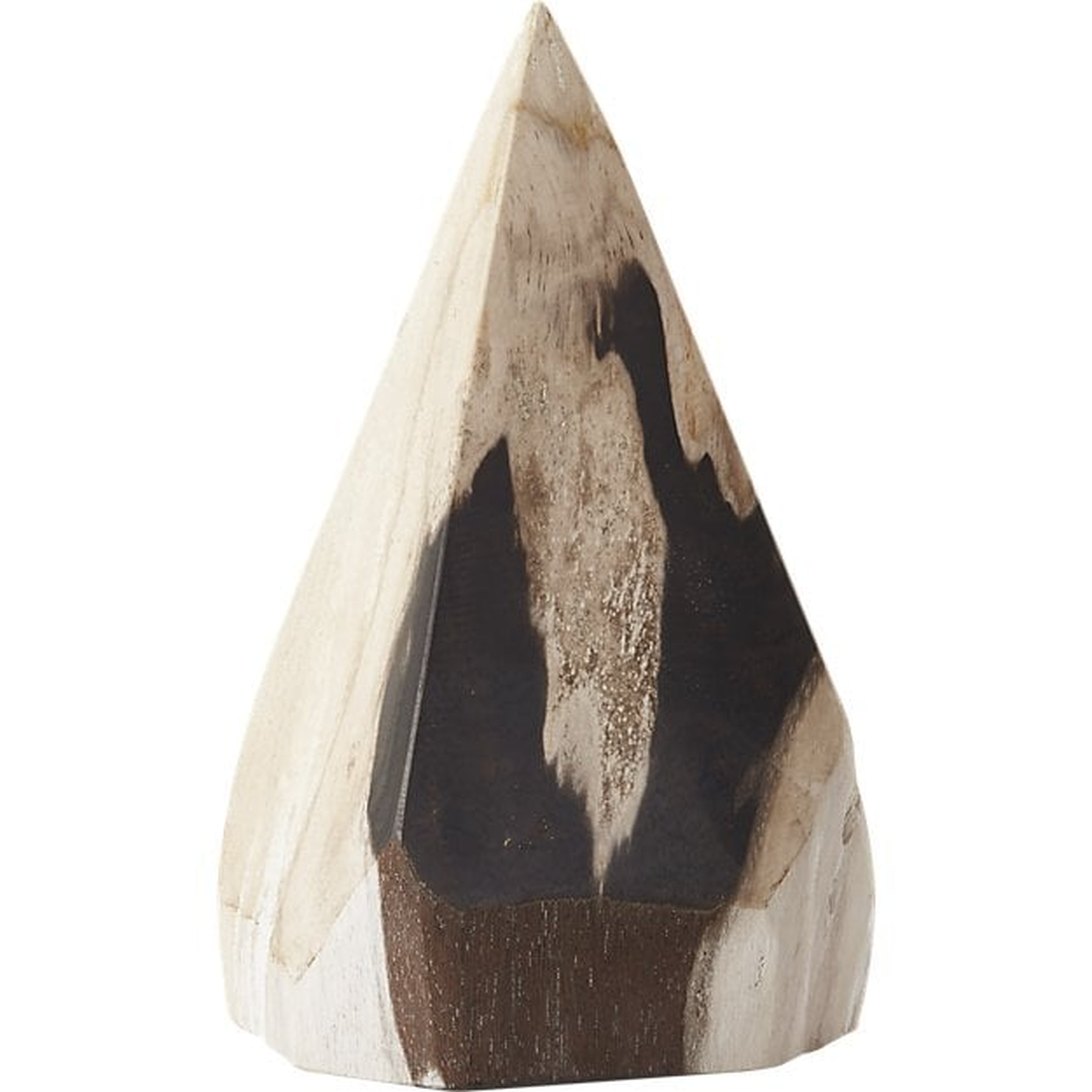 Petrified wood pyramid - CB2