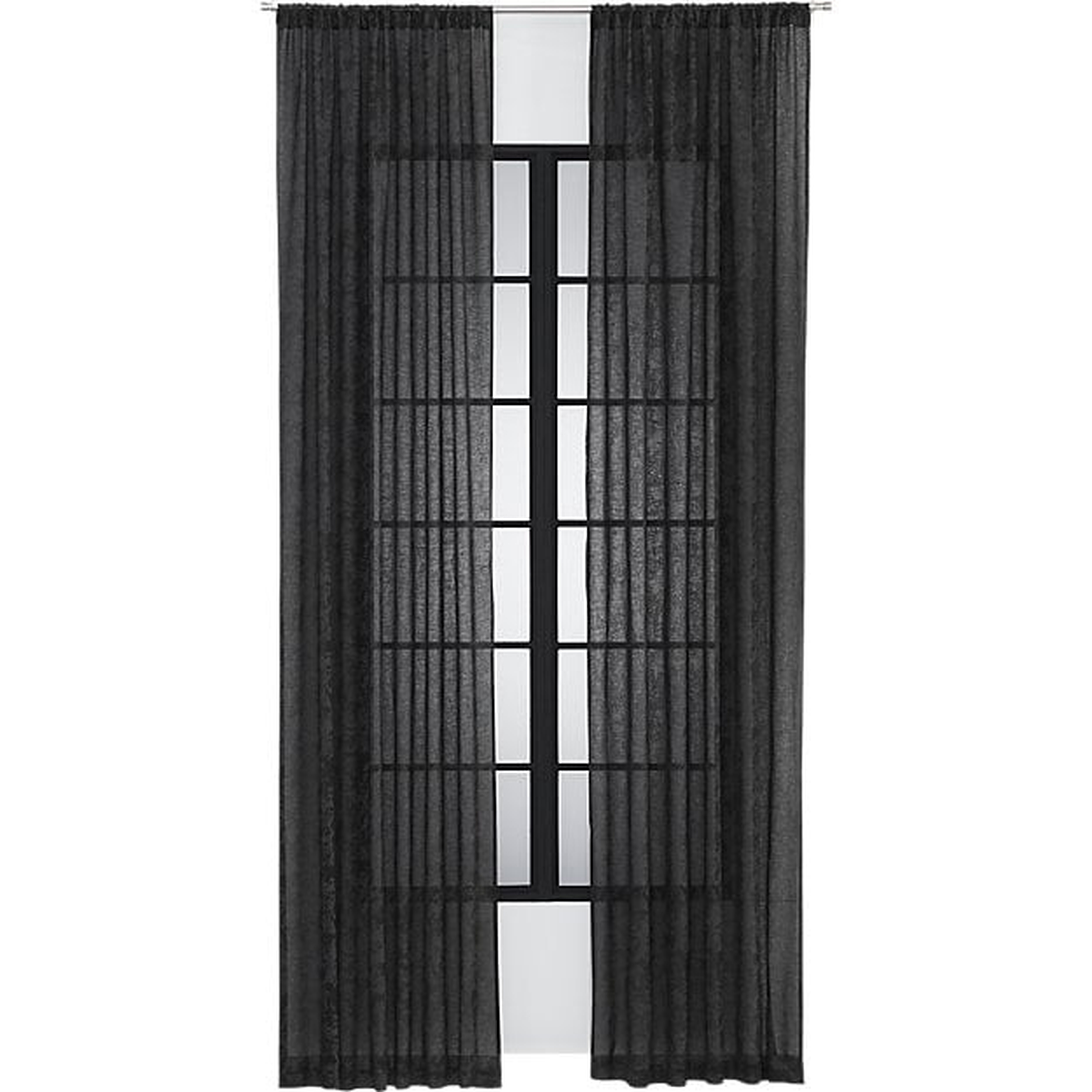 splatter sheer curtain panel 48"x120" - CB2