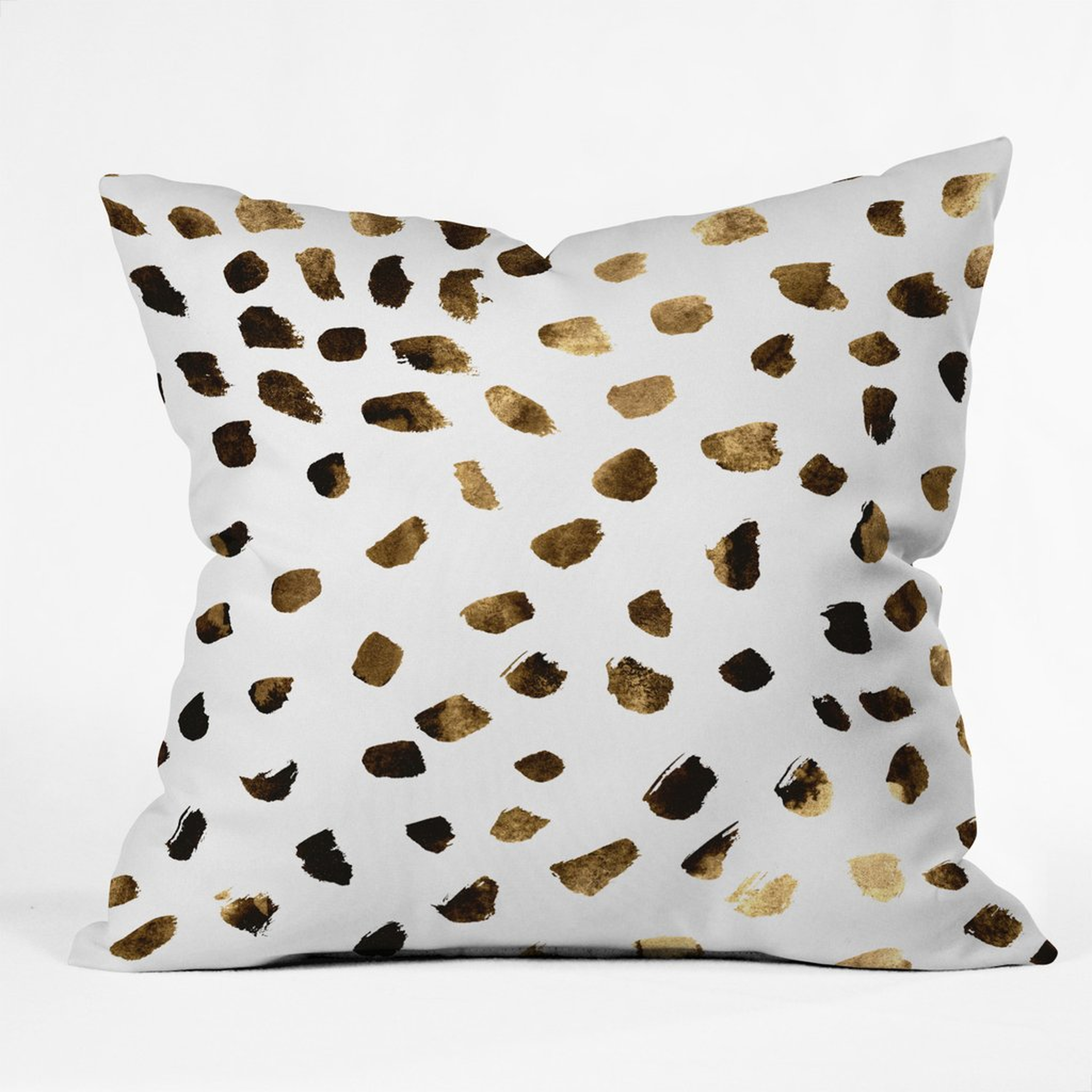 GoldV03 Throw Pillow - Polyester Insert - Deny Designs