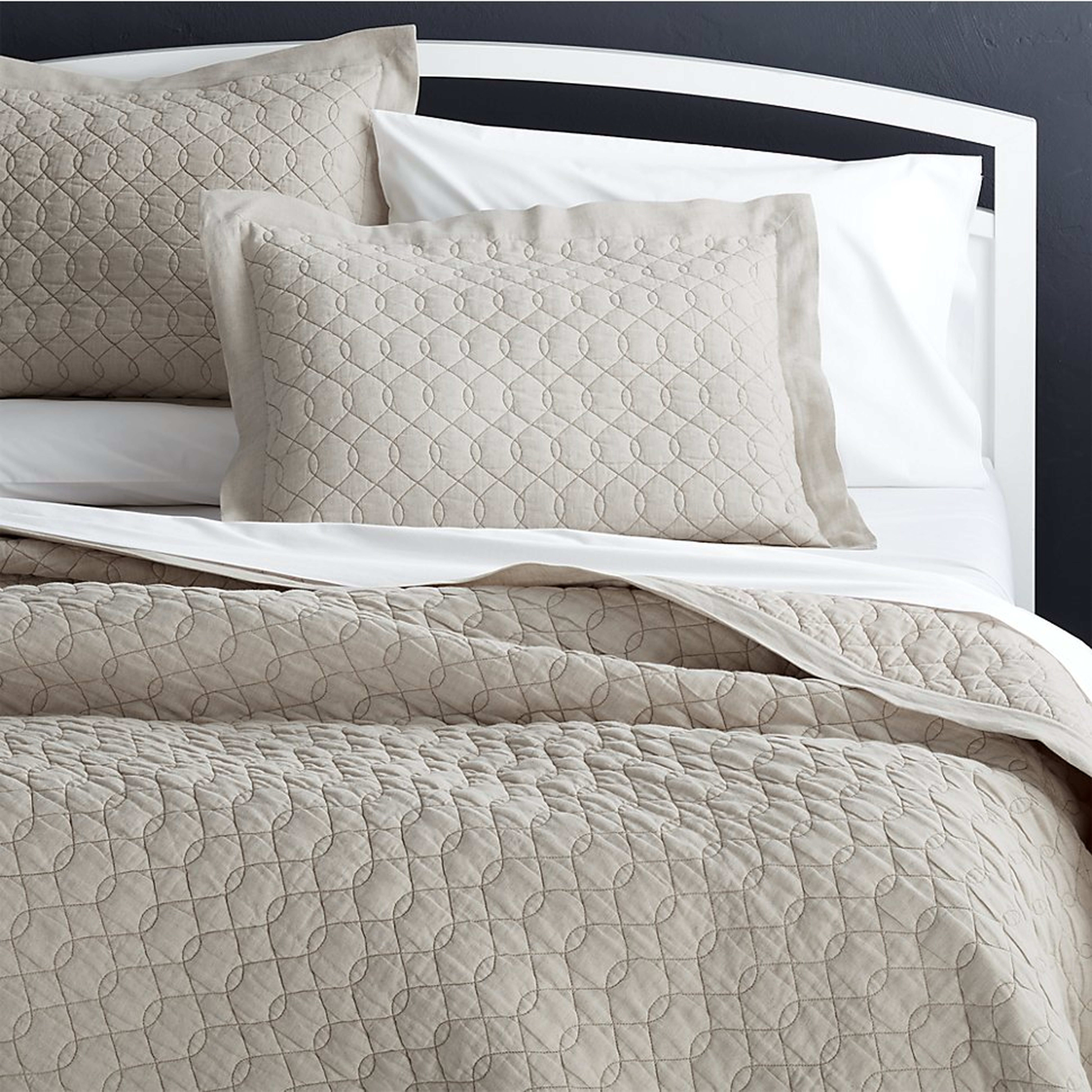 Elize Natural Quilt - Full / Queen - Crate and Barrel