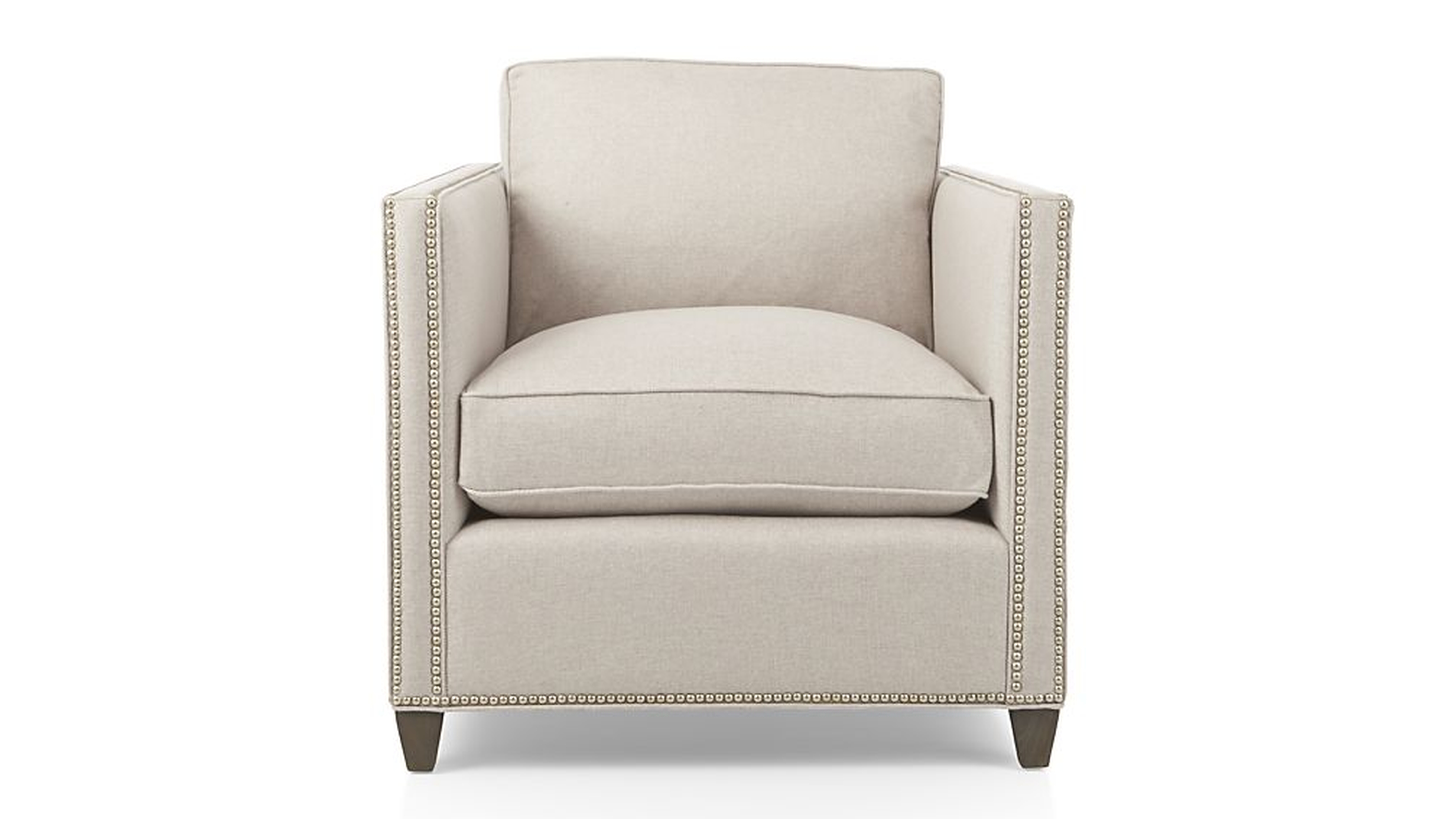 Dryden Chair with Nailheads - Flax - Crate and Barrel