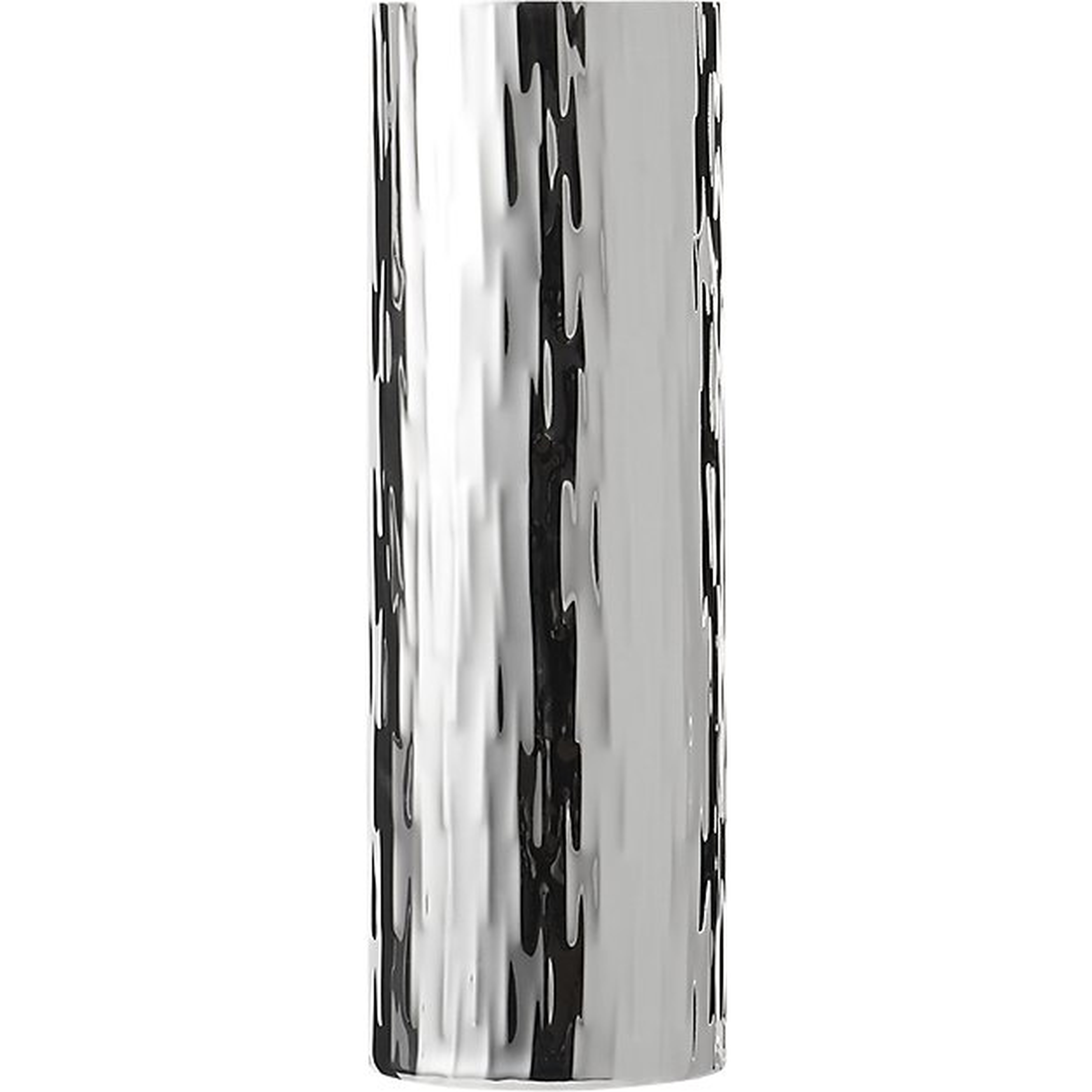 Ripple silver vase - CB2