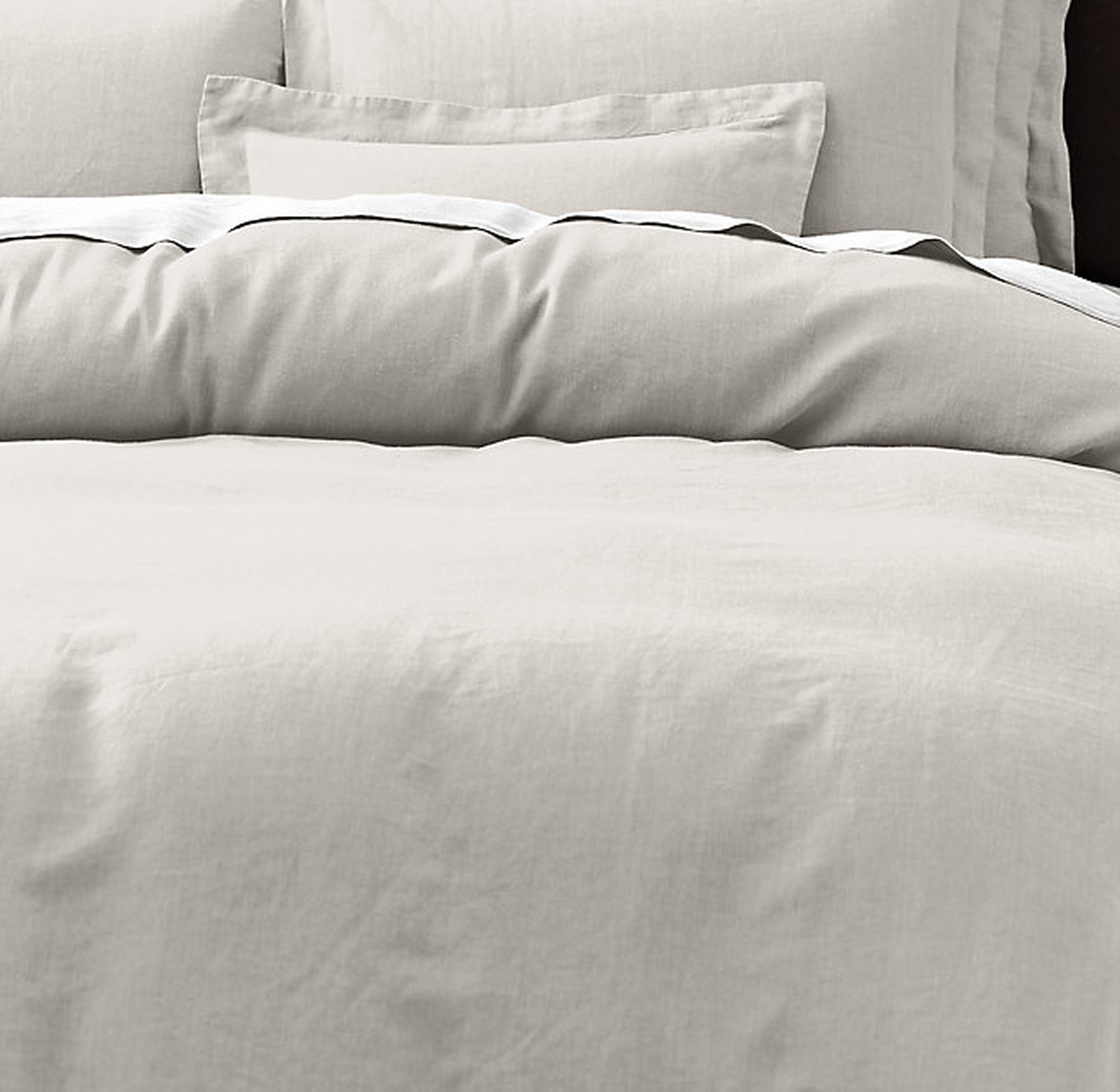 STONEWASHED BELGIAN LINEN DUVET COVER - RH