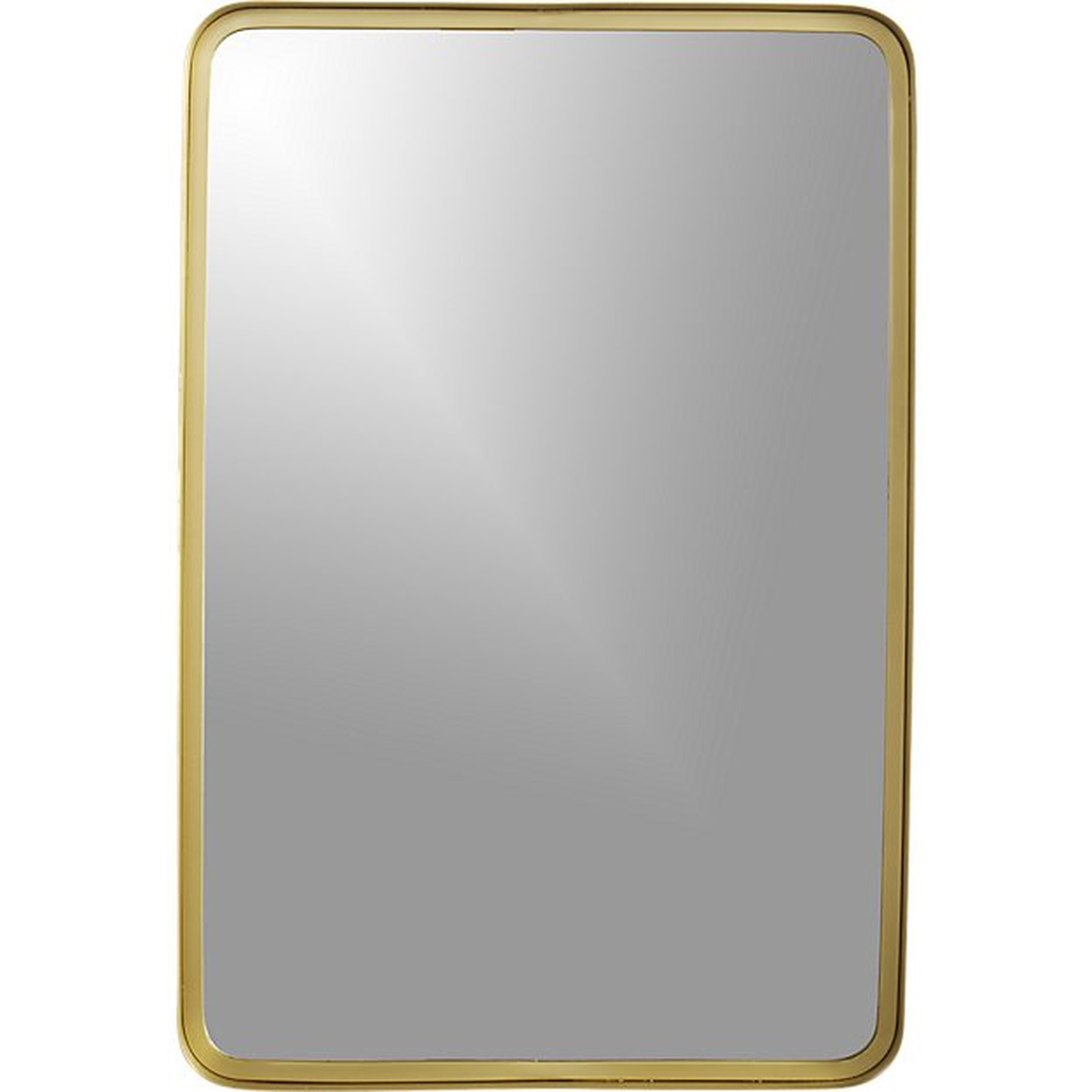 Croft brass wall mirror - CB2