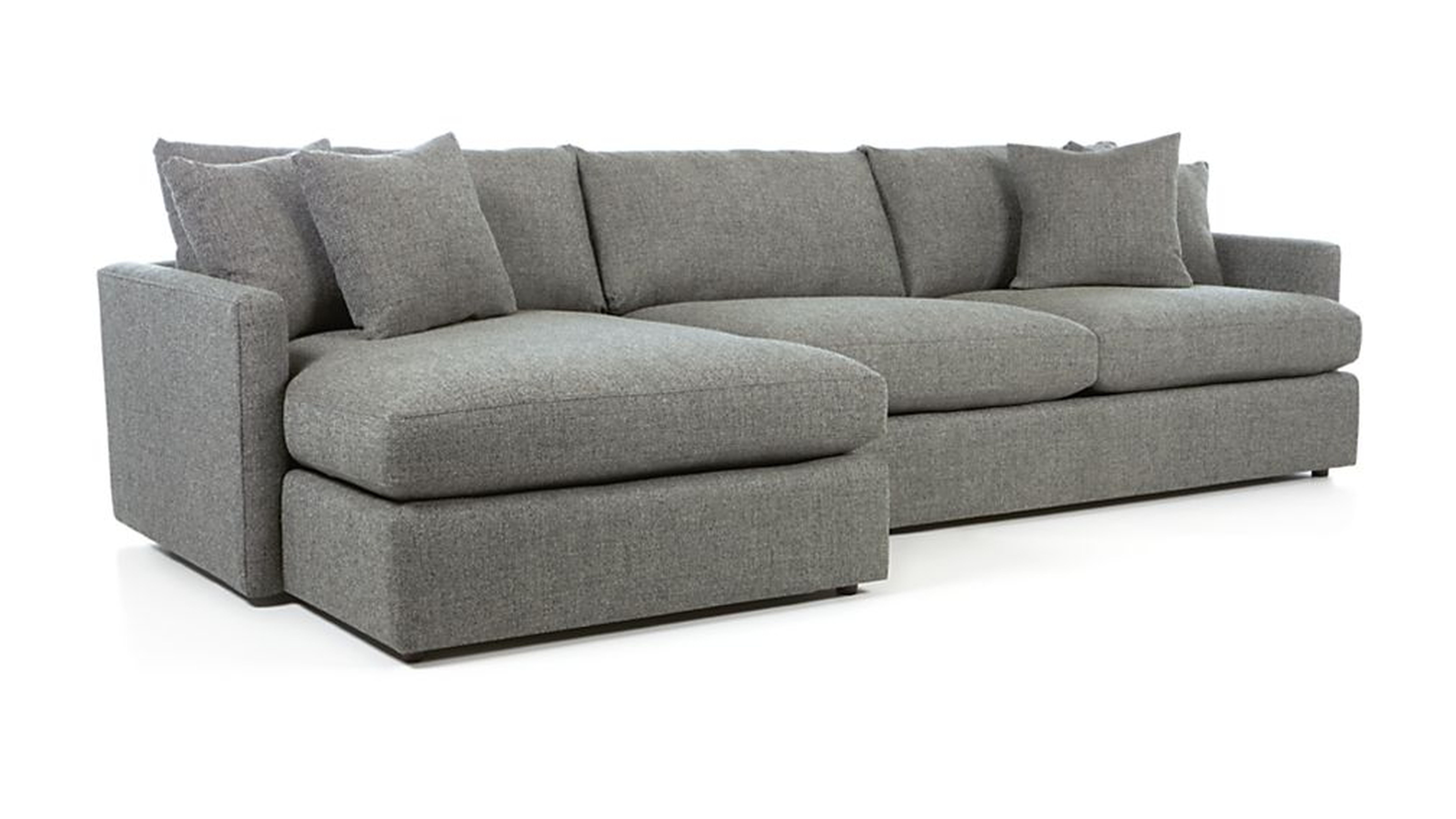 Lounge II 2-Piece Sectional Sofa - Steel - Crate and Barrel