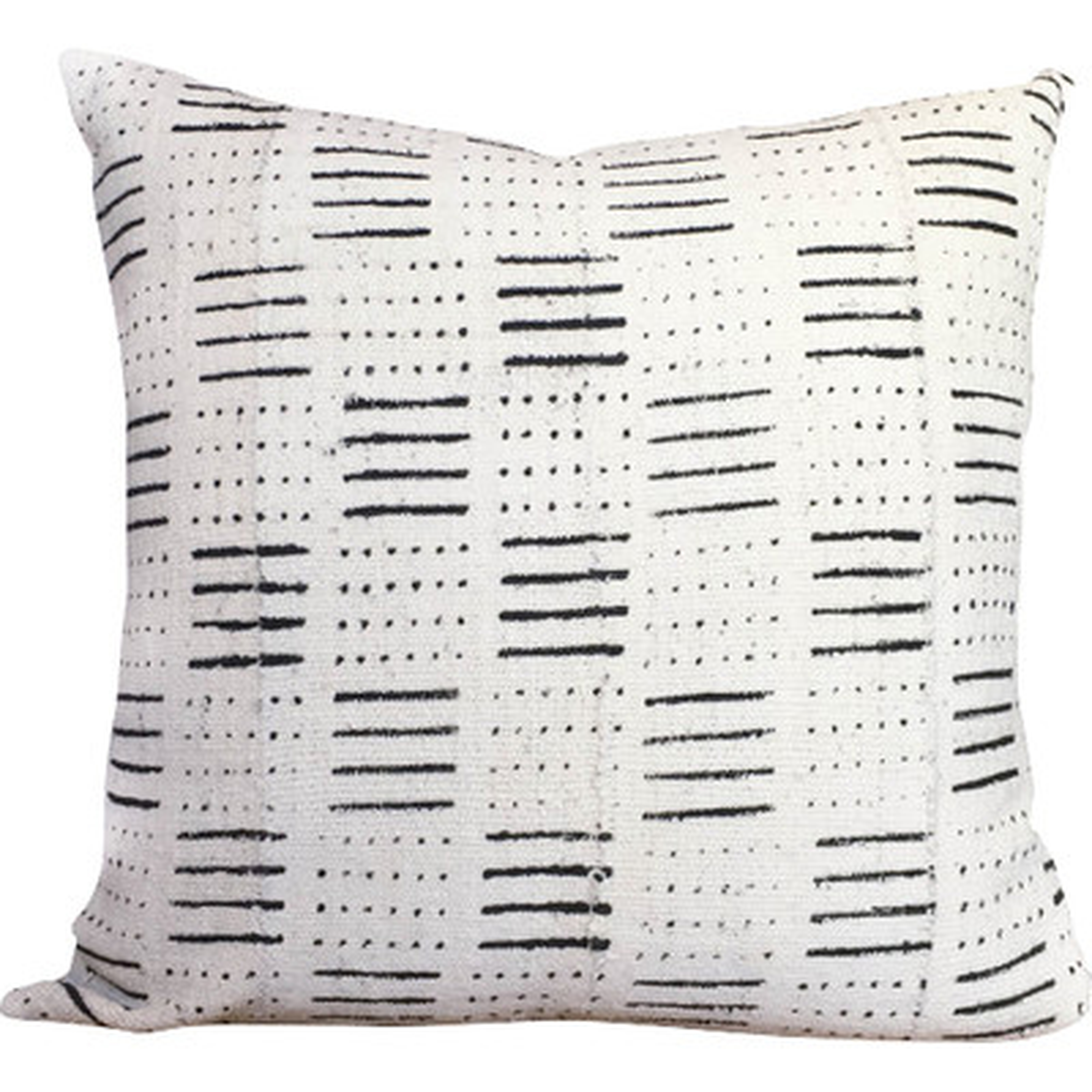 Dots and Dashes Print African Mud Cloth Pillow Cover - No insert - Wayfair
