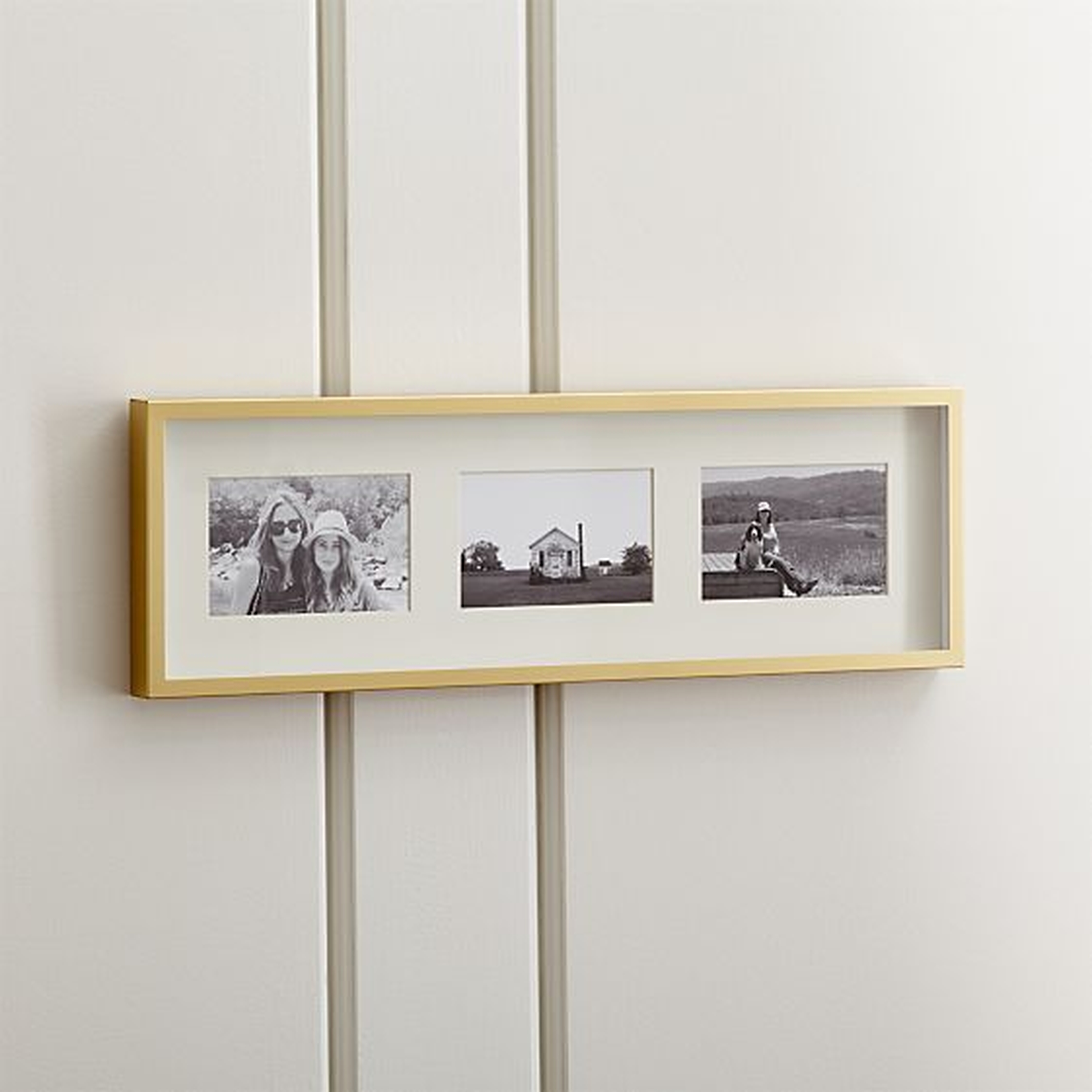 Brushed Brass 3-4x6 Wall Frame - Crate and Barrel
