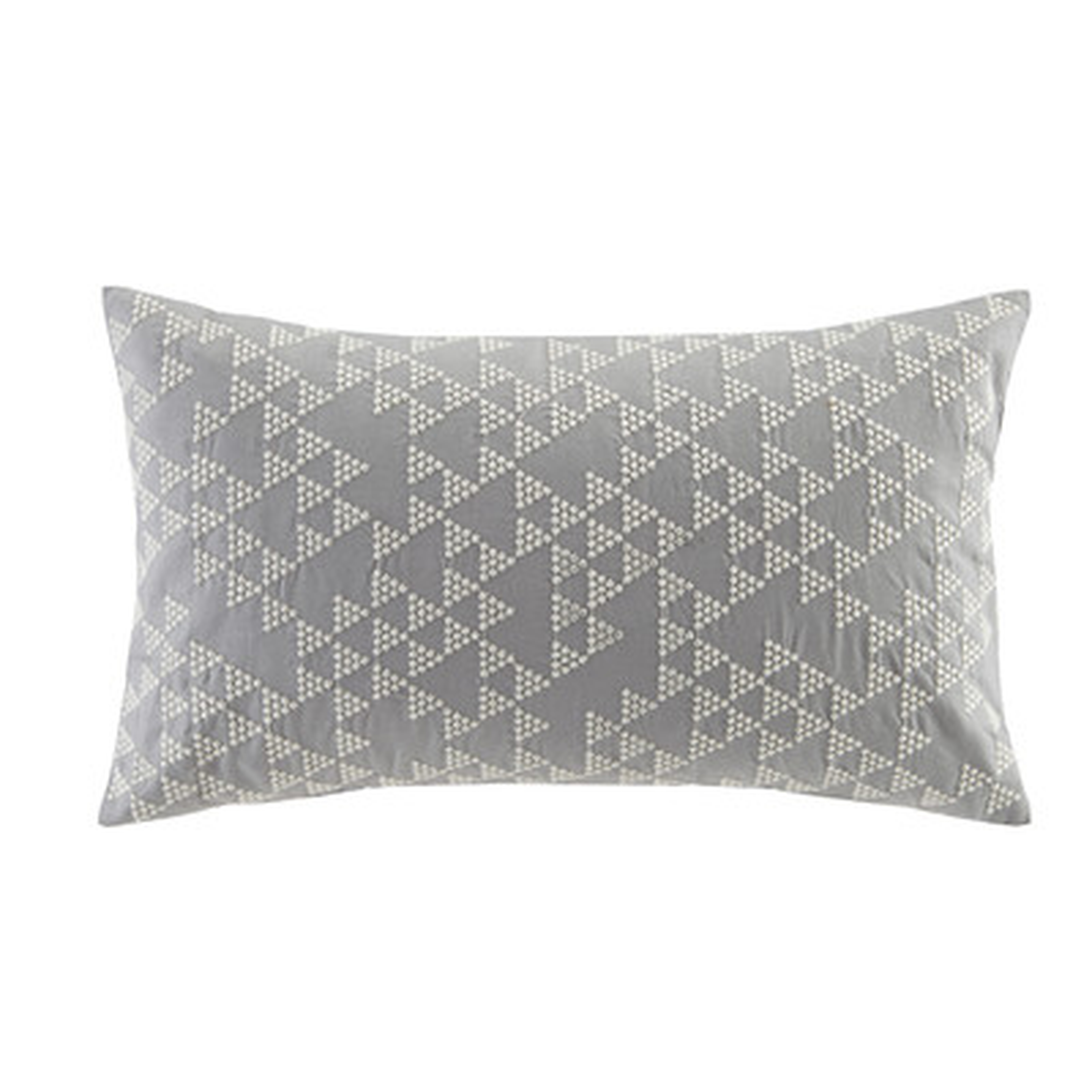 Thea Embroidered Cotton Lumbar Pillow - With Insert - Wayfair