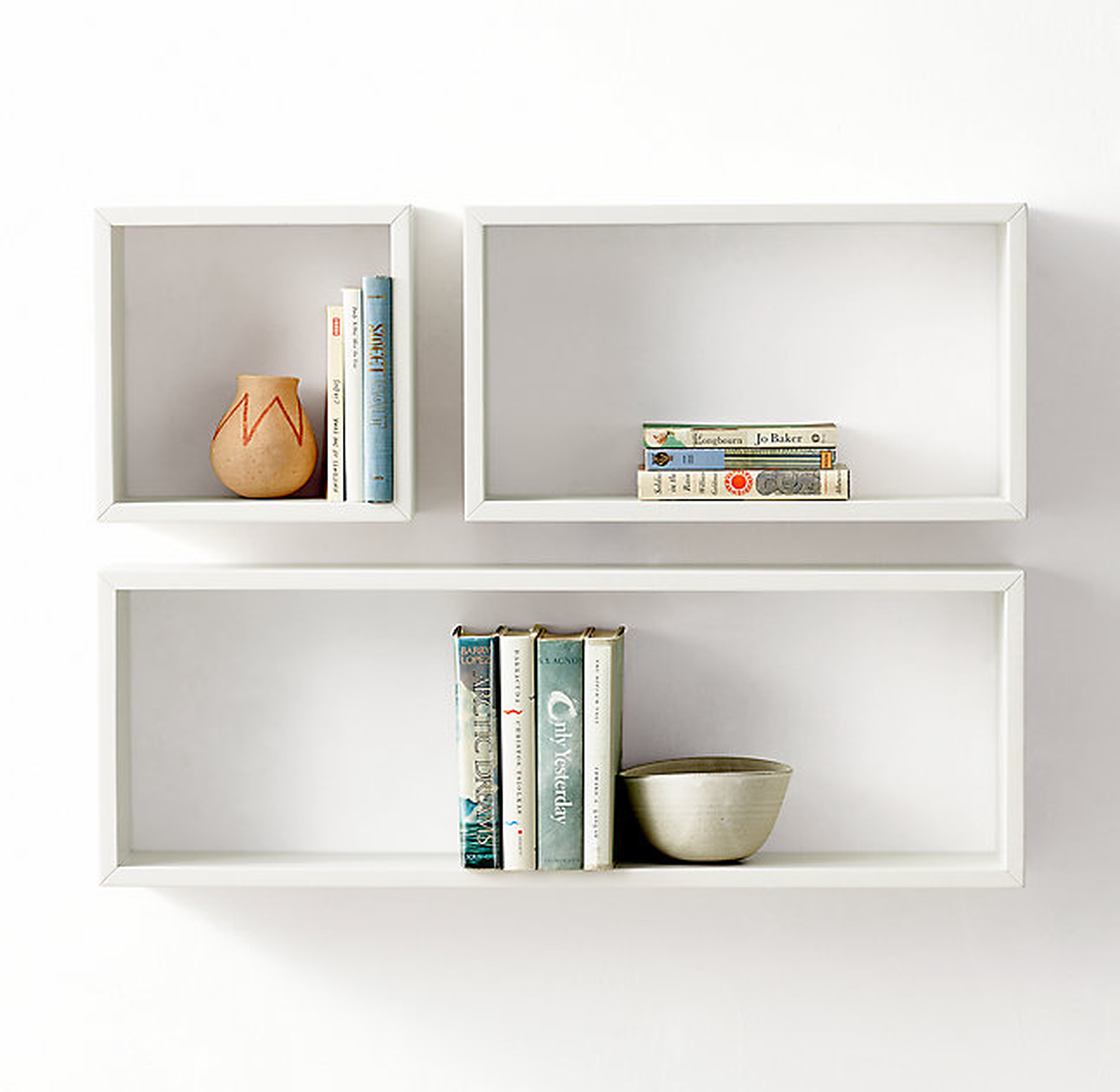 Rectangle Wood Curio Shelf - small rectangle - RH Teen
