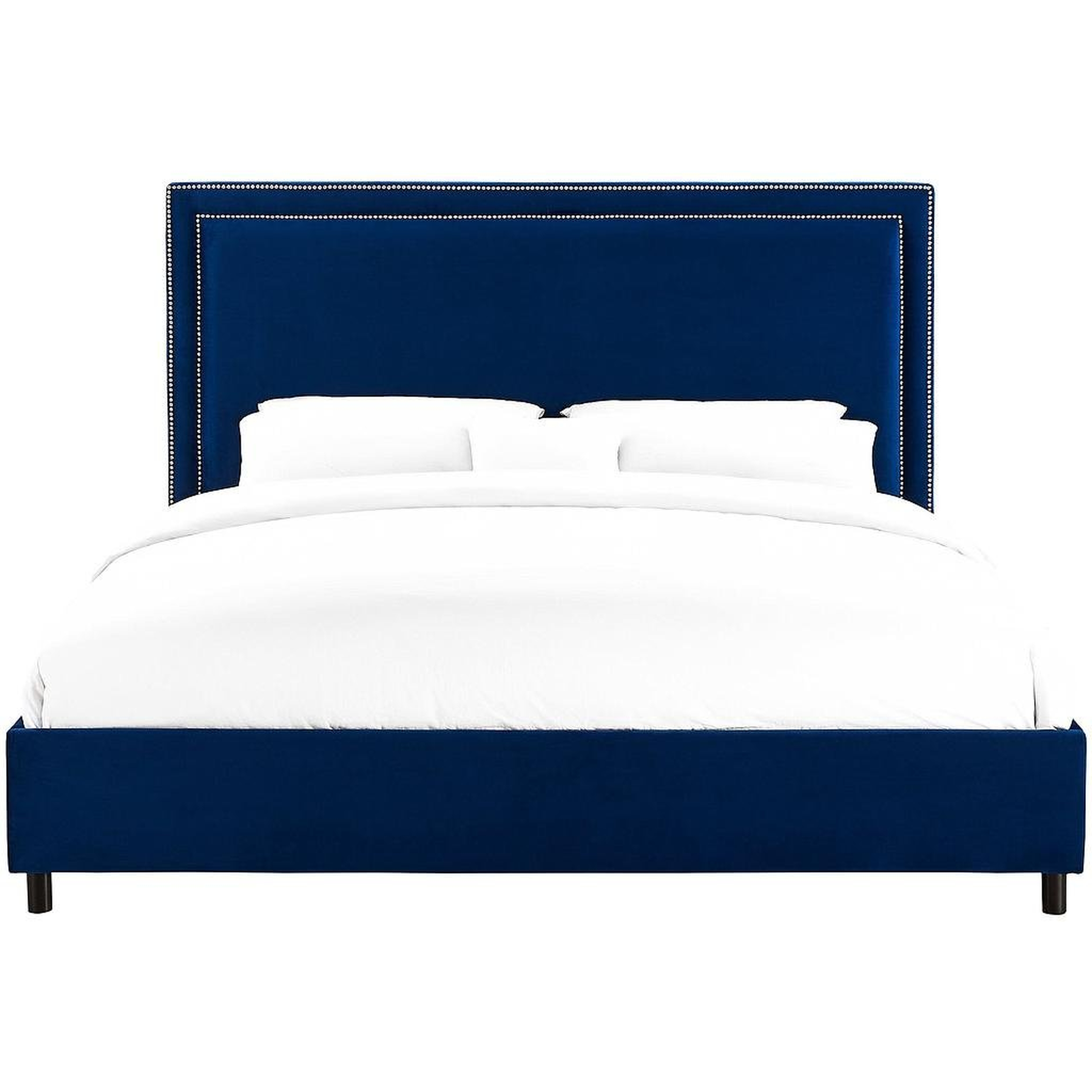 Brynn NAVY VELVET BED IN KING SIZE - TOV FURNITURE