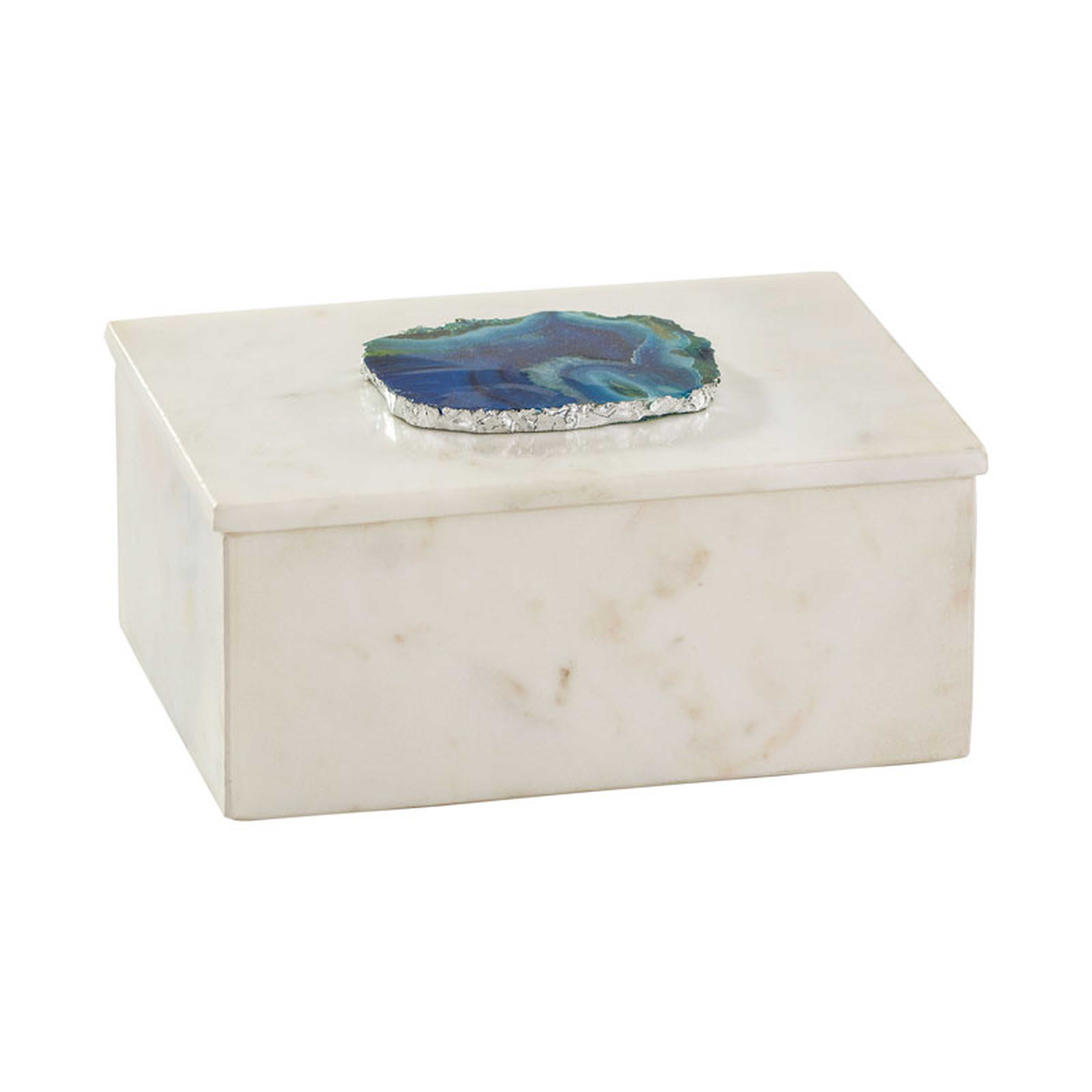 Marble and Blue Agate Box - Elk Home