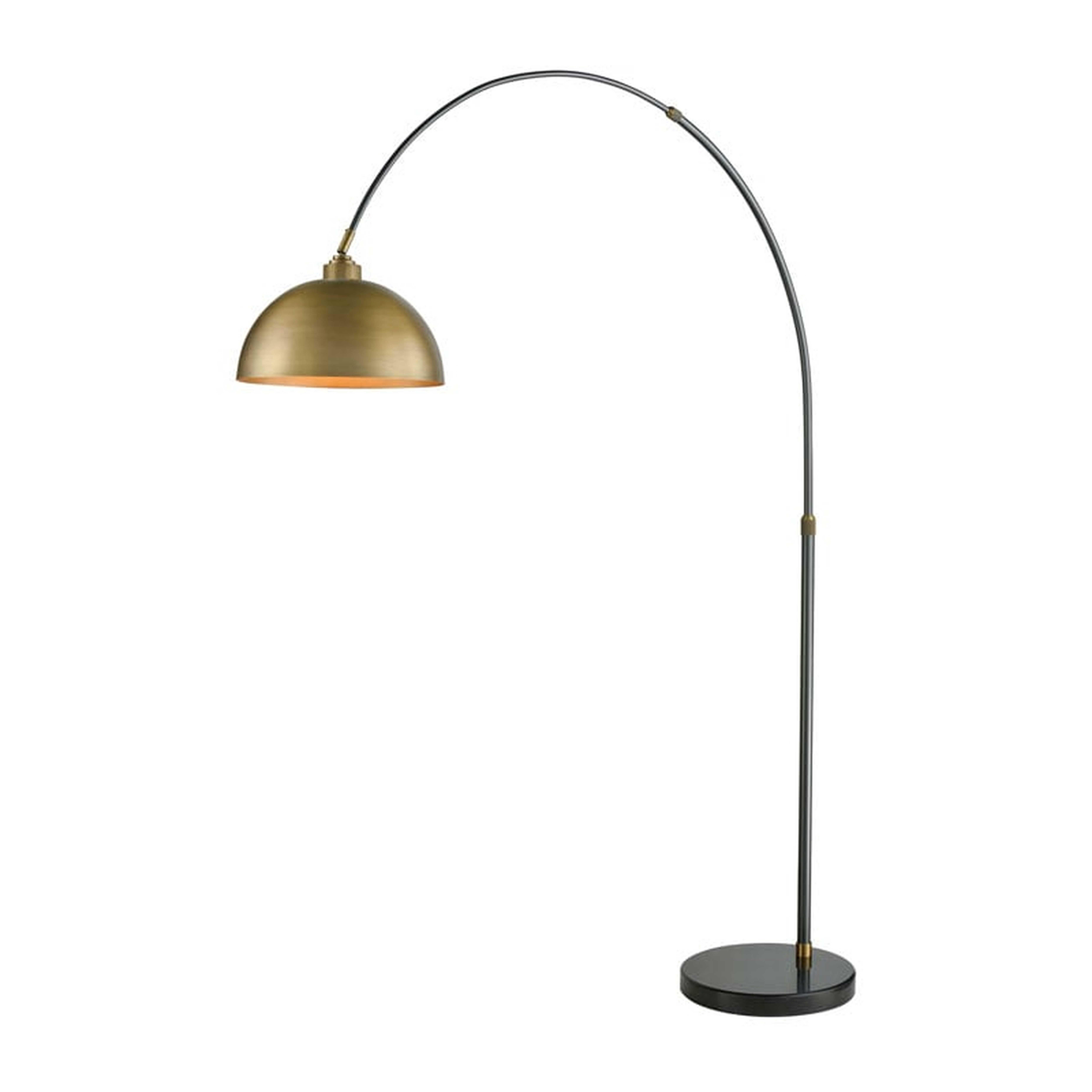 Magnus 76'' High 1-Light Floor Lamp - Aged Brass - Elk Home