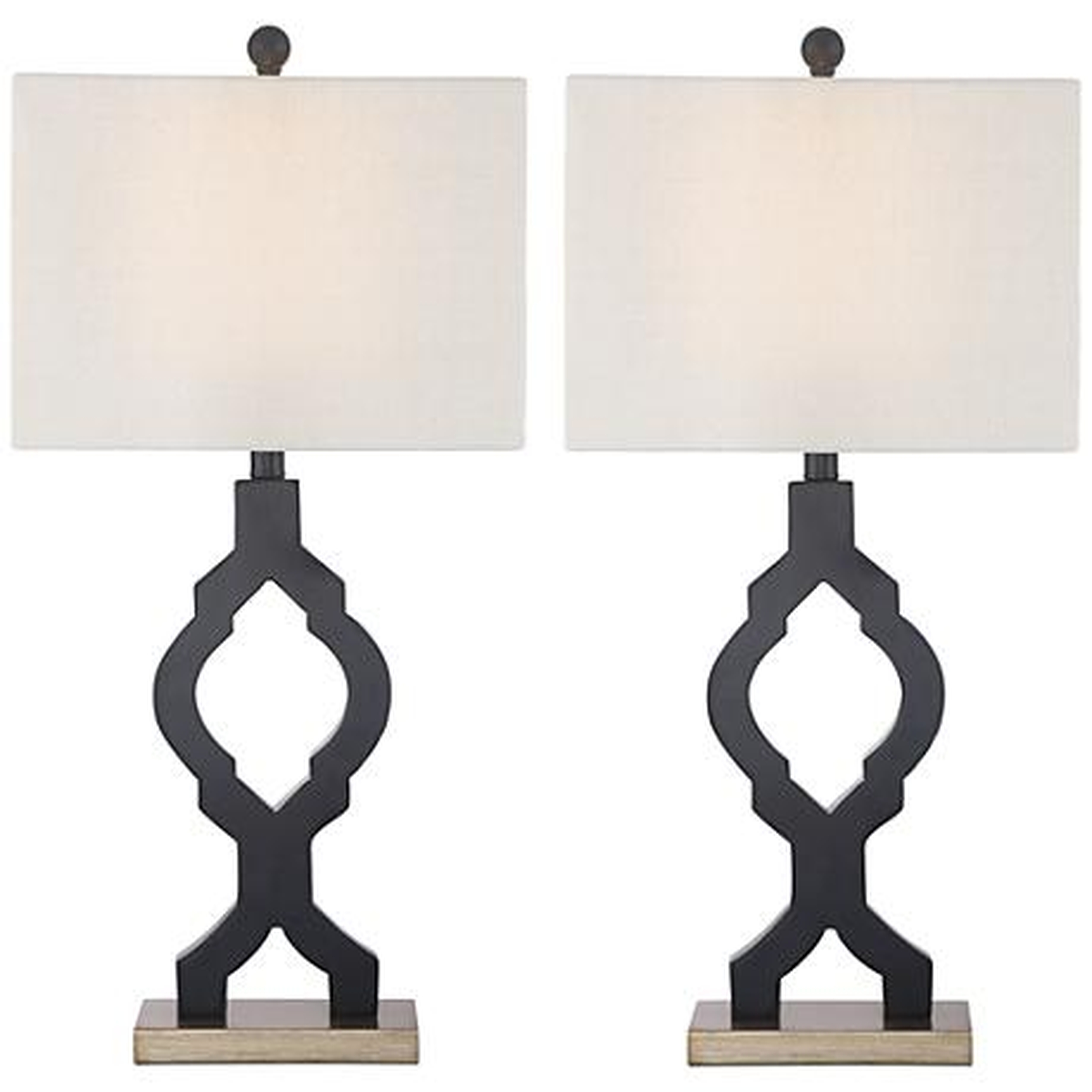 Milly Modern Black Table Lamp Set of 2 - Lamps Plus