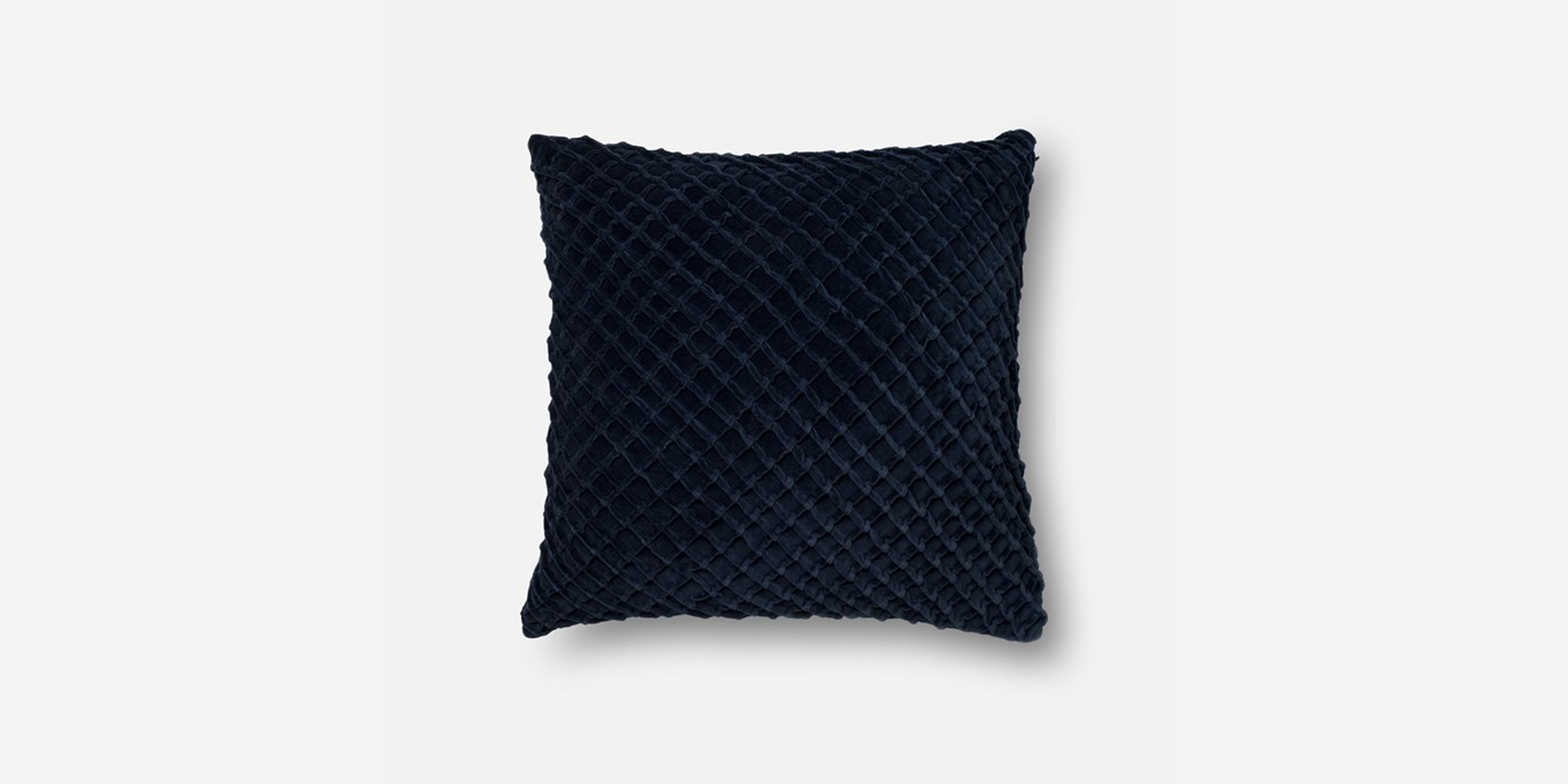 P0125 Navy Pillow - 22"Sq - Poly Fill - Loloi Rugs