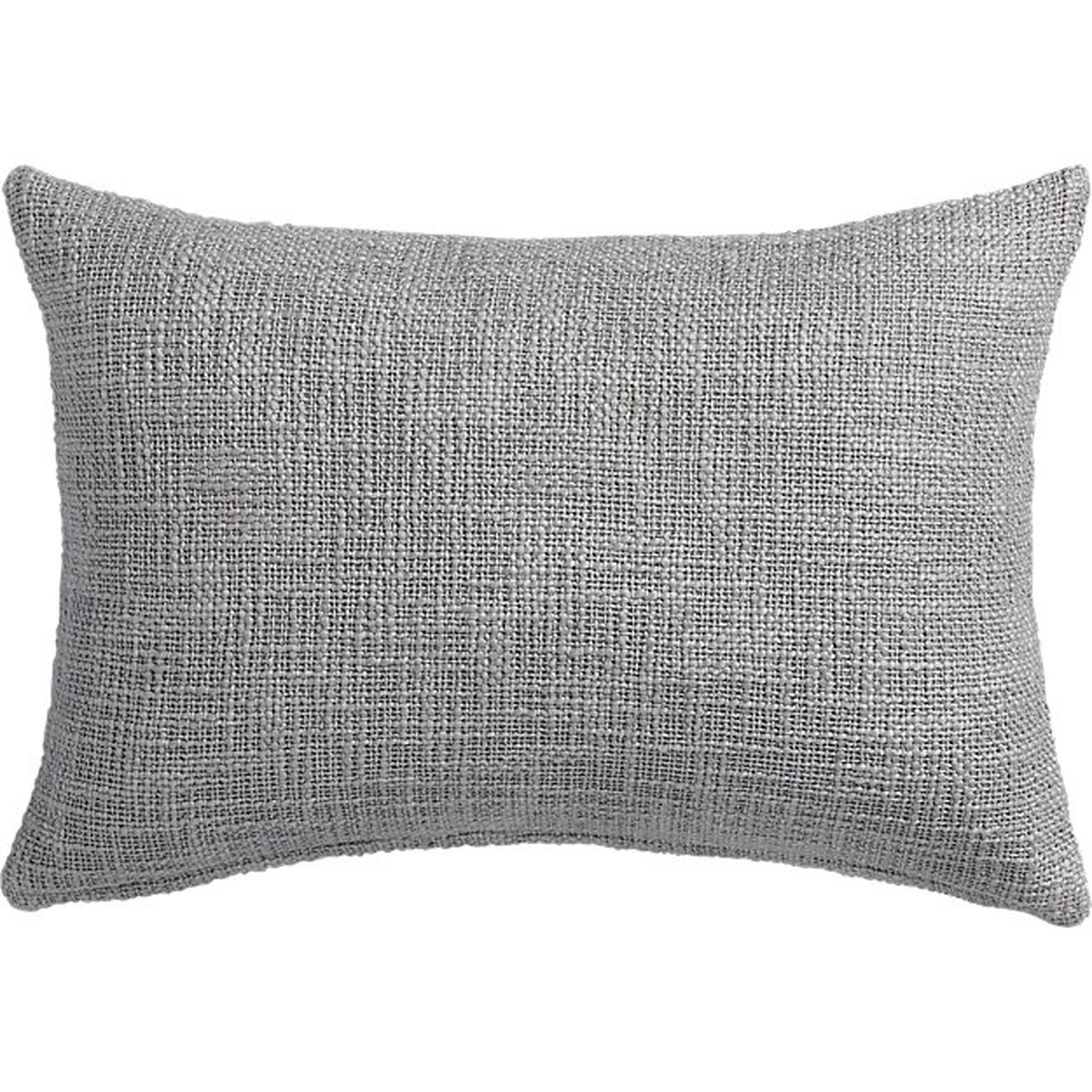 18"x12" glitterati silver pillow with down-alternative insert - CB2