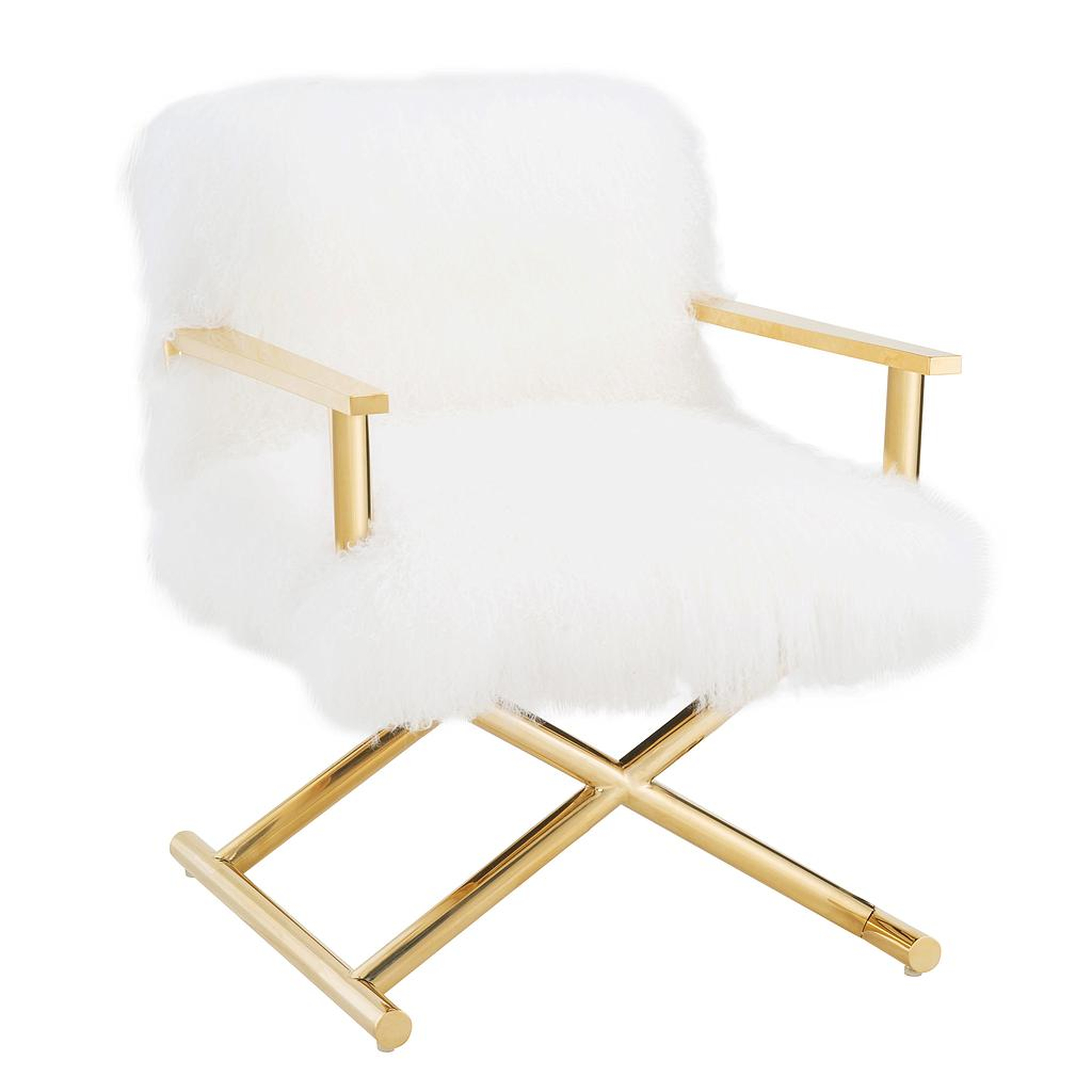 Sienna White Sheepskin Chair - Maren Home
