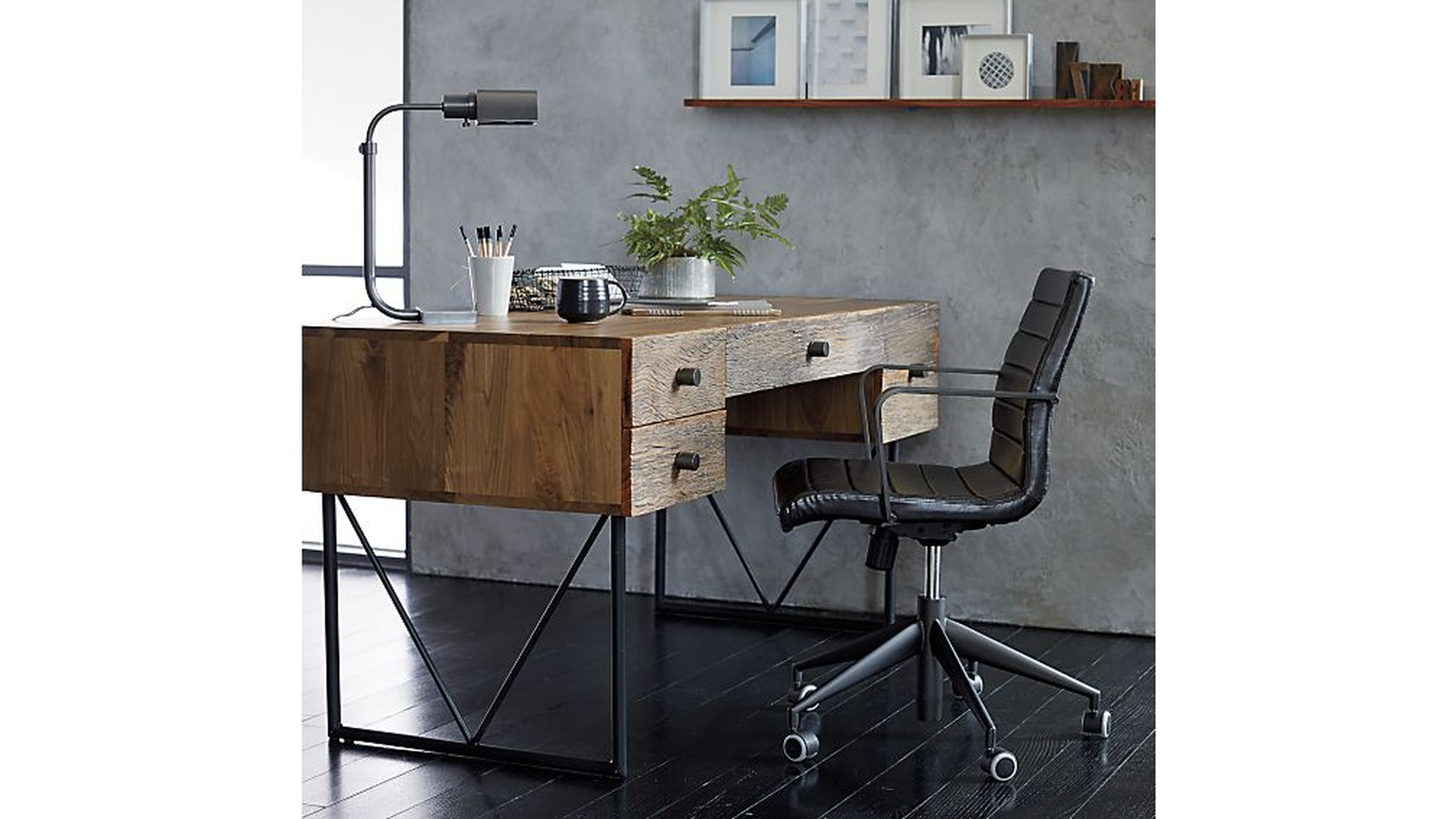 Graham Black Office Chair - Crate and Barrel