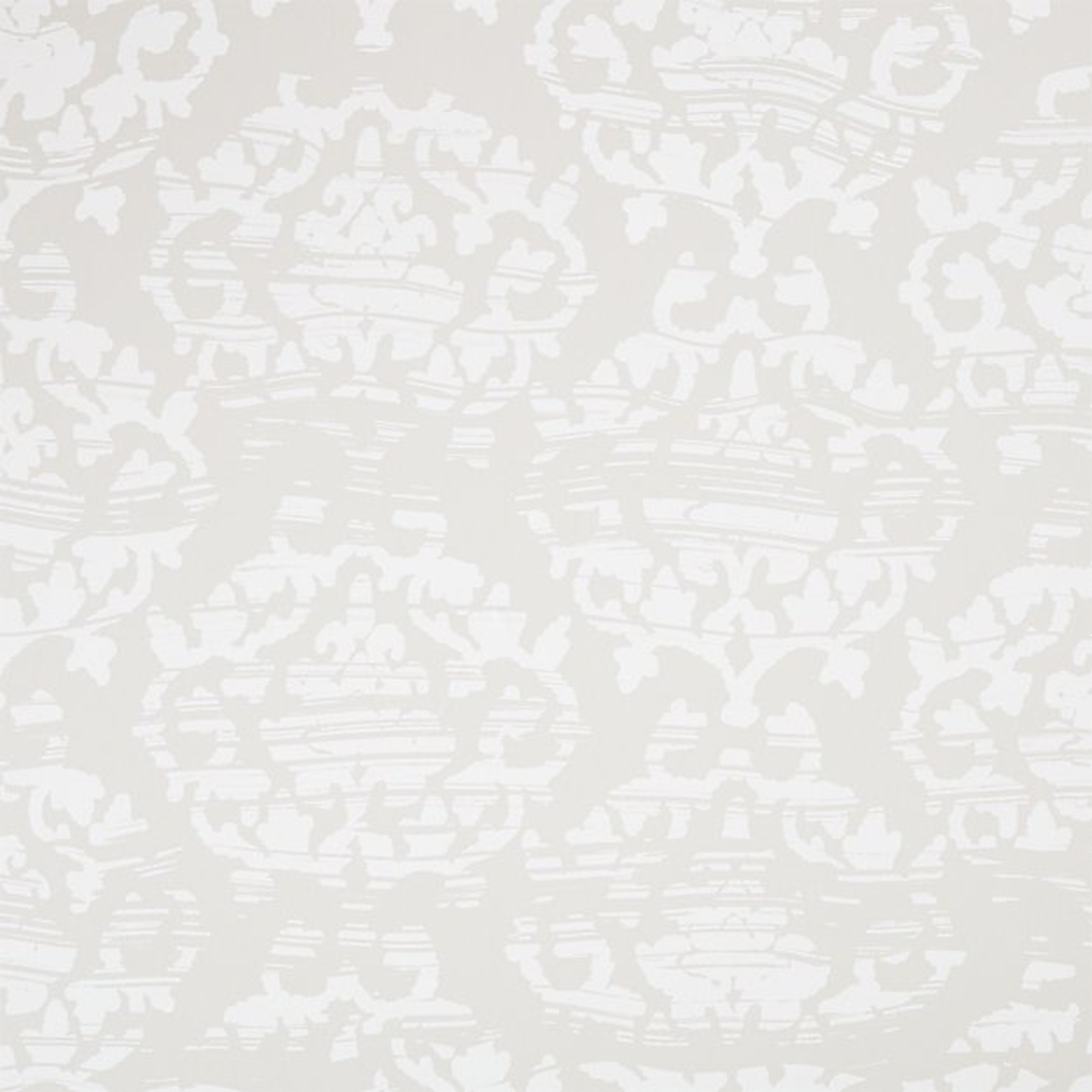 damask white and light grey traditional paste wallpaper - CB2
