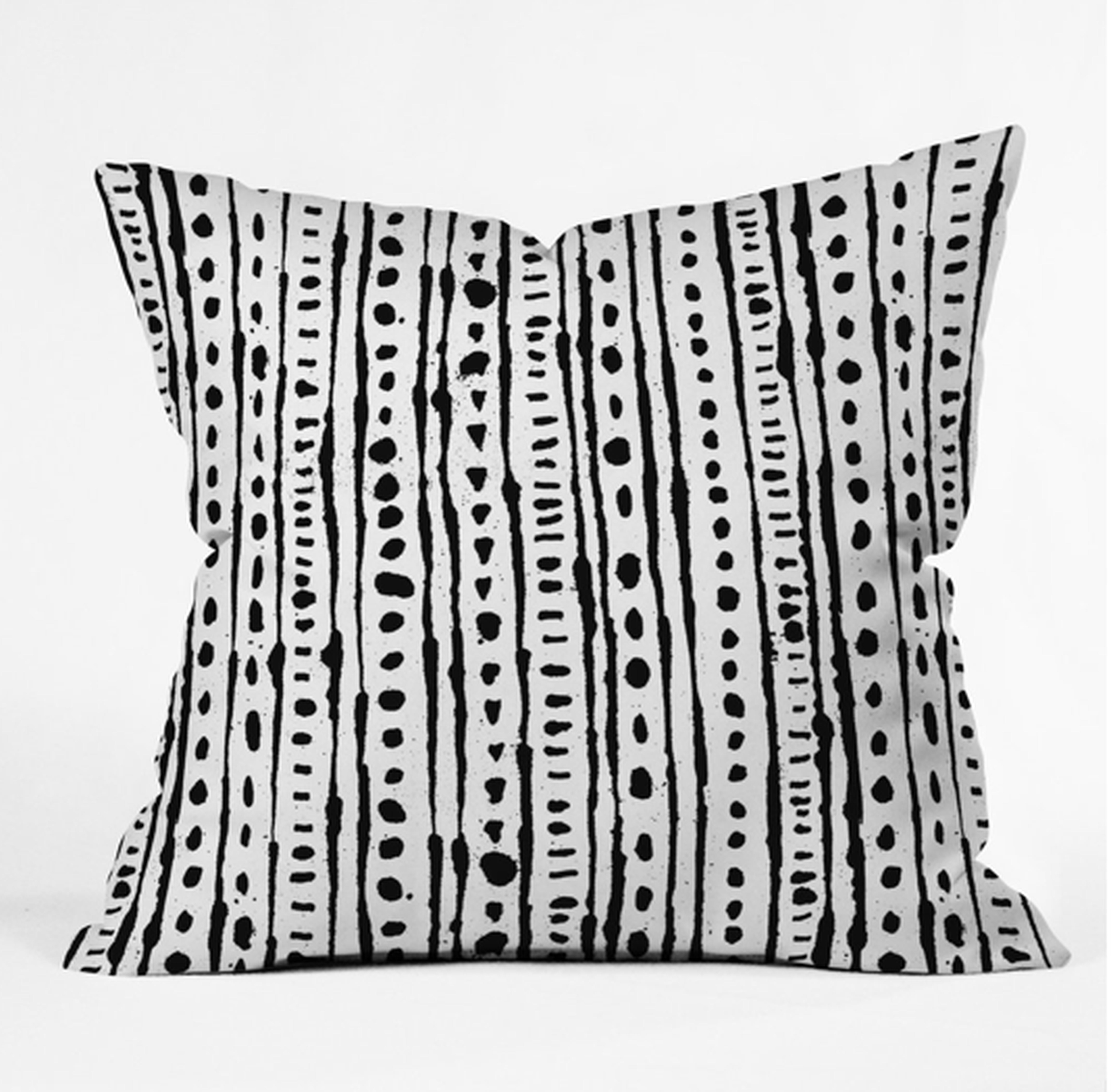 INK STRIPE Throw Pillow By Andi Bird 20 x 20" with insert - Wander Print Co.