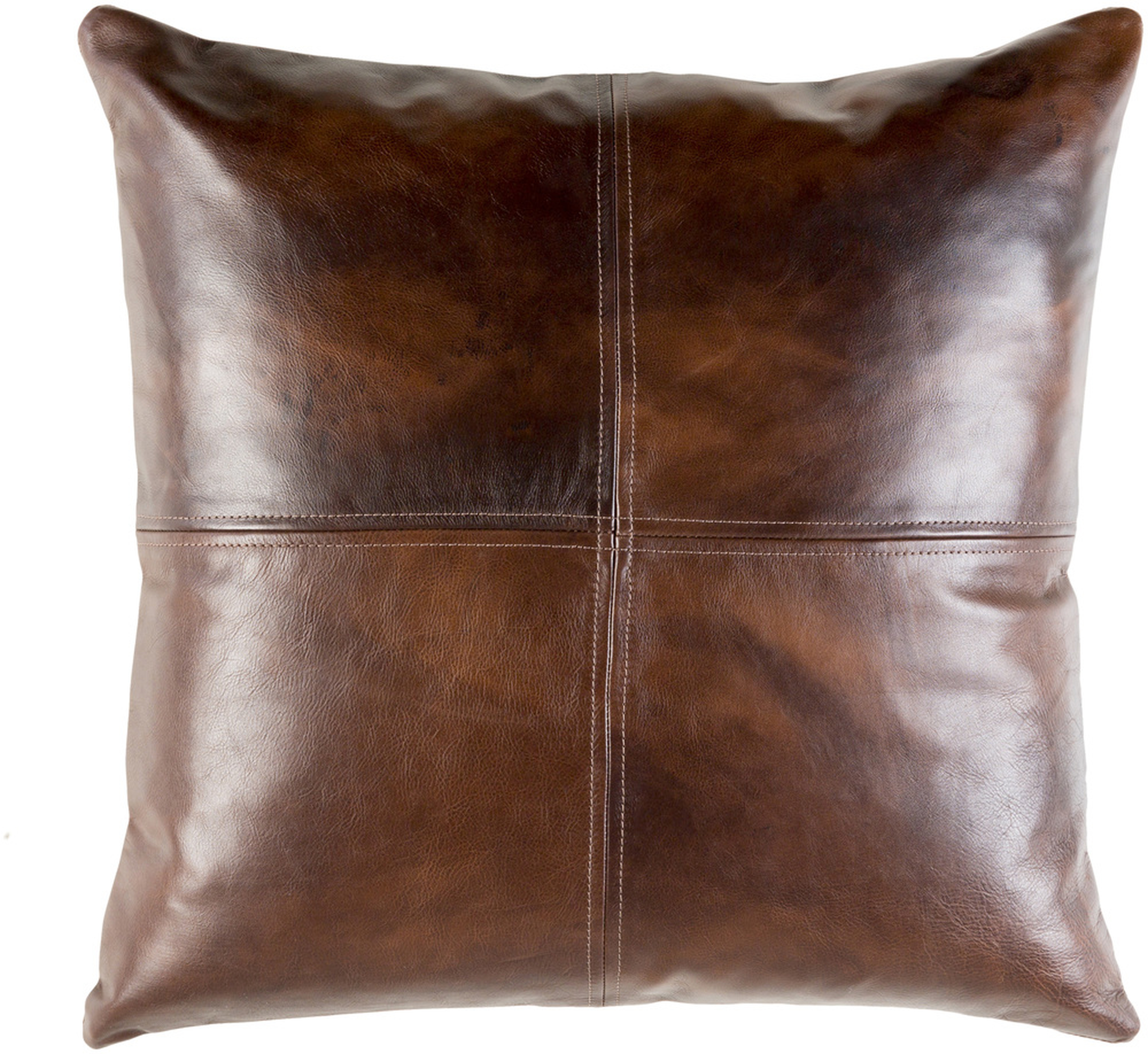 Leather Pillow - Sheffield SFD-001 - 20 x 20 with down insert - Surya