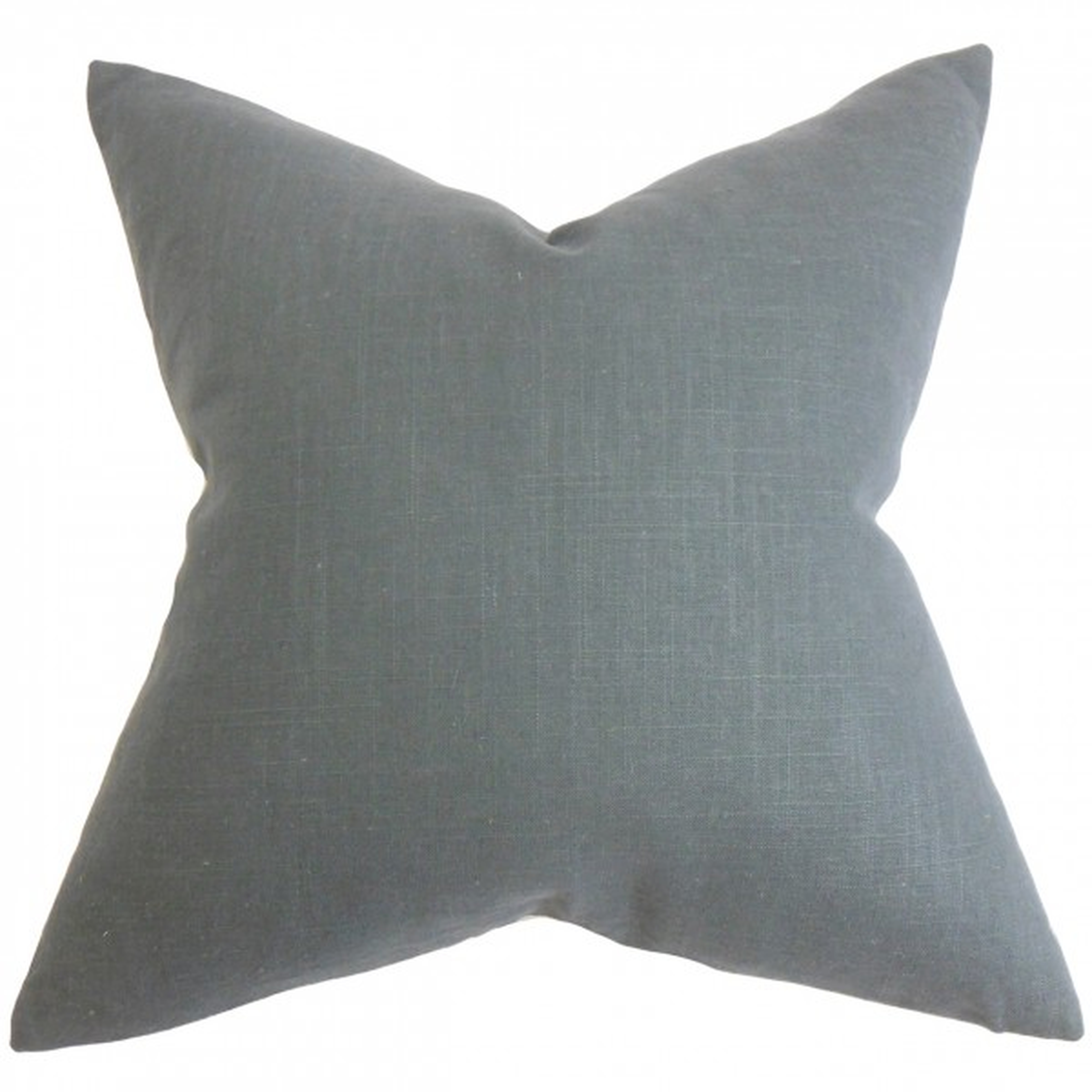 Yaretzi Solid Pillow Gray-12" x 18"- Insert - Linen & Seam