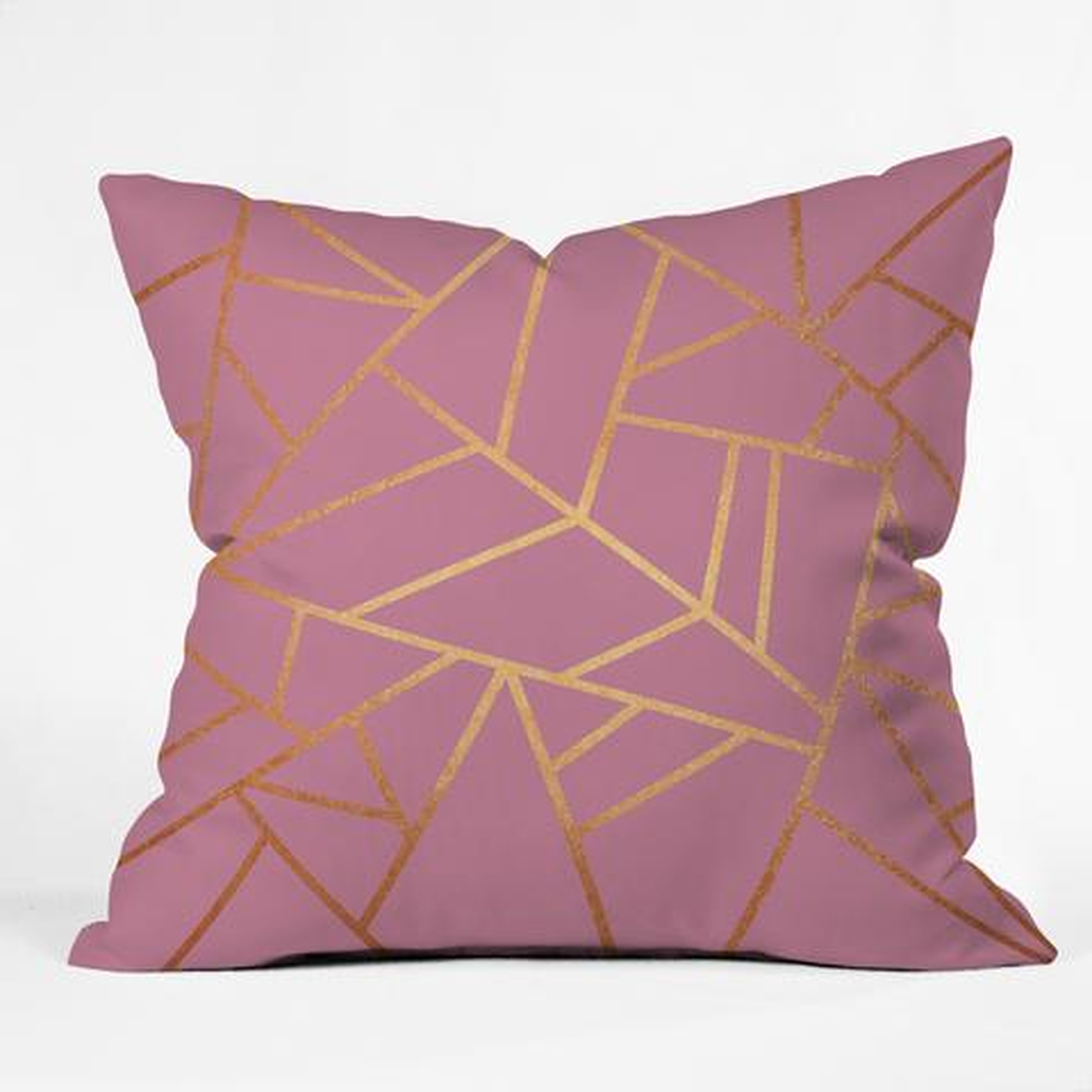 COPPER AND PINK Throw Pillow - 18" x 18" - Polyester fill insert - Wander Print Co.