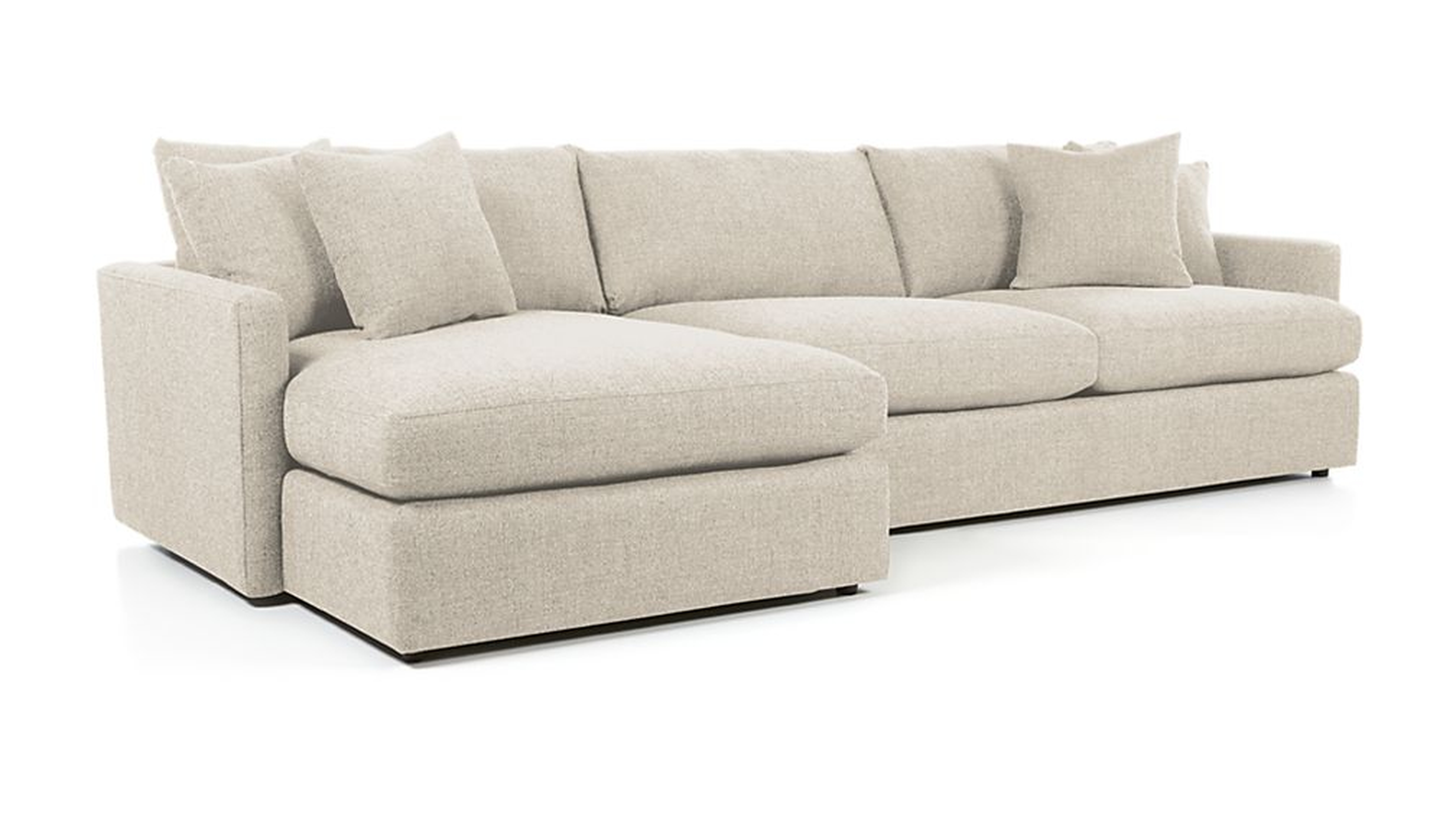Lounge II 2-Piece Sectional Sofa - PEARL - Crate and Barrel