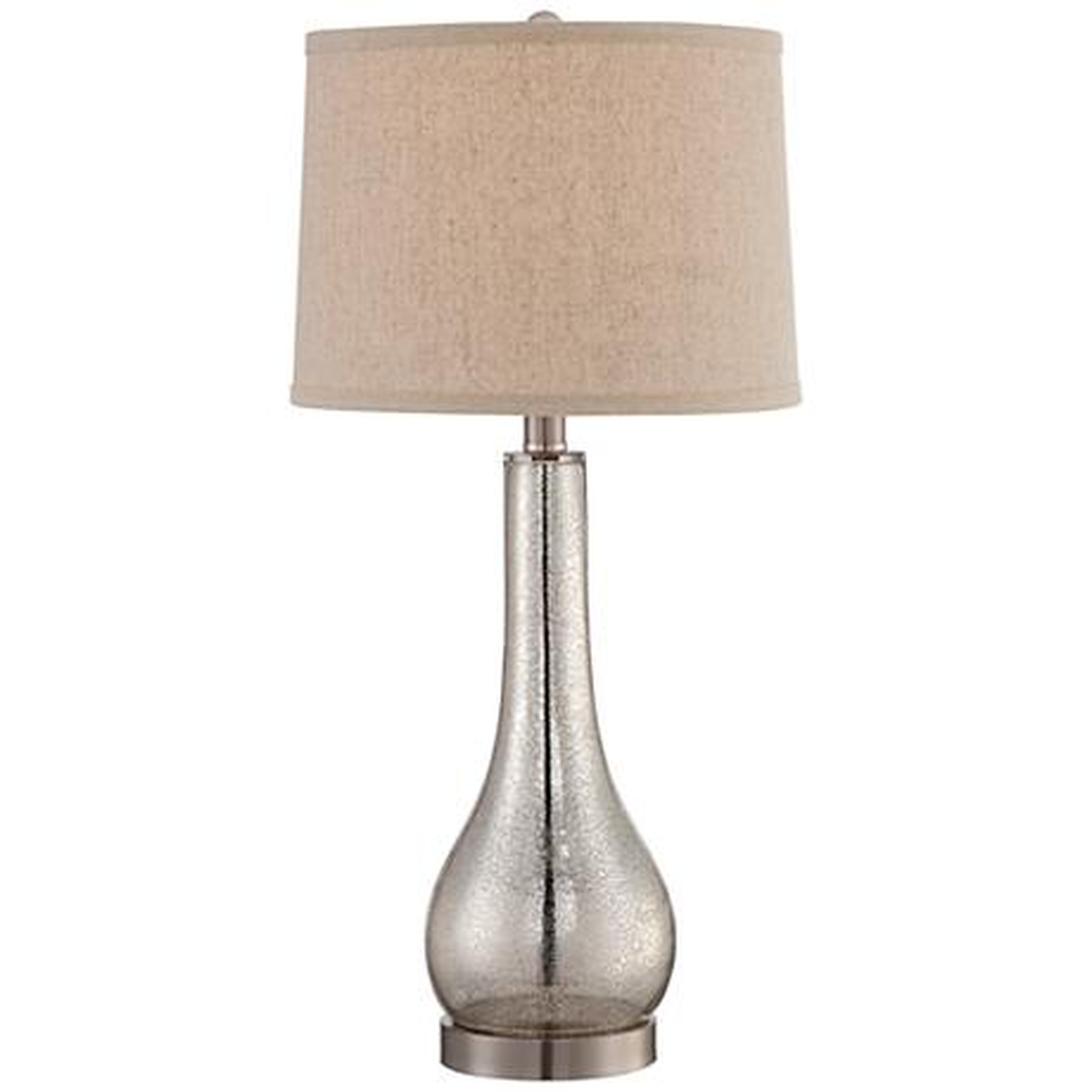 Janna Mercury Glass with Taupe Shade Gourd Table Lamp - Lamps Plus