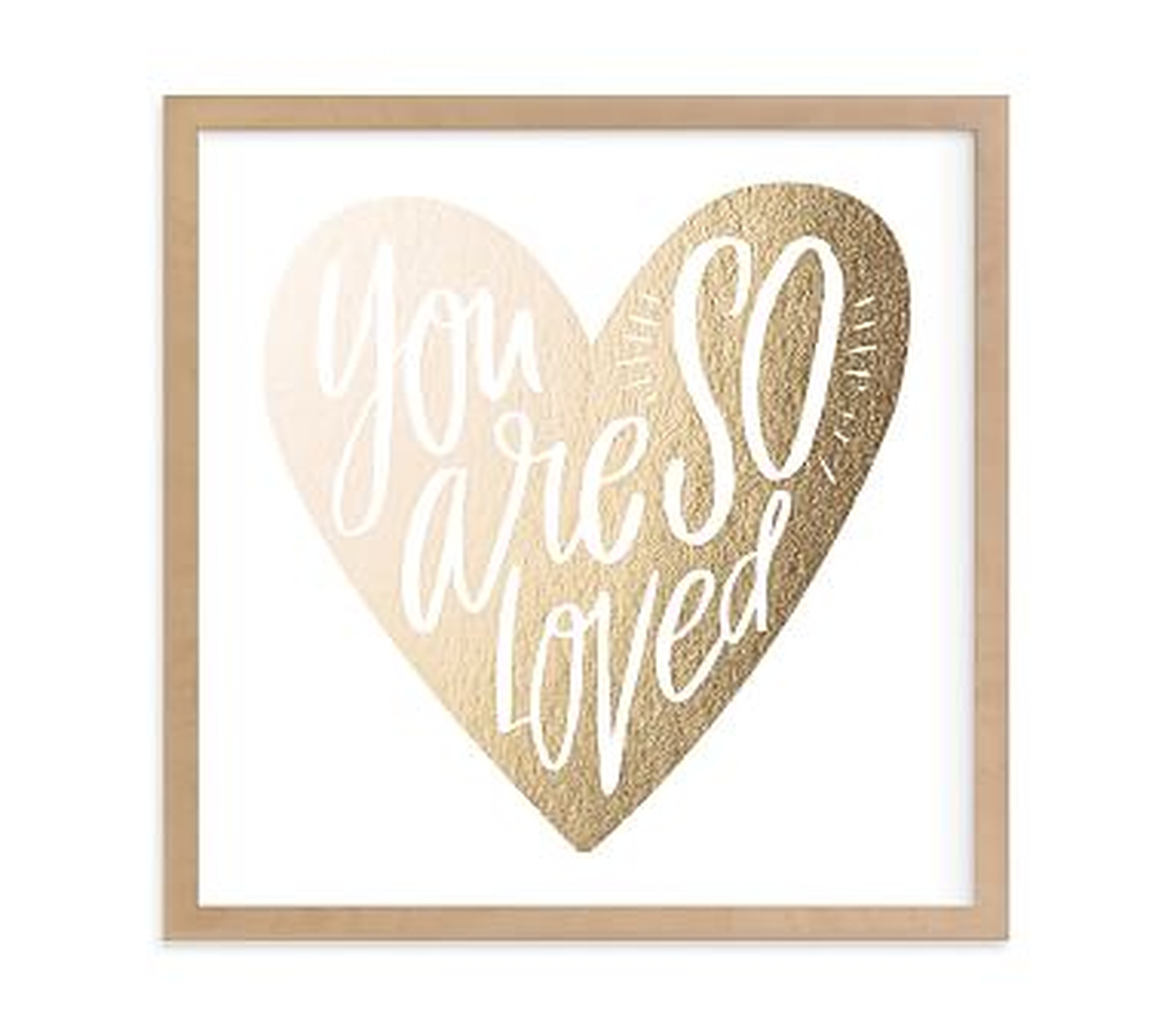 So Loved Heart Wall Art by Minted(R) 11x11, Natural - Pottery Barn Kids