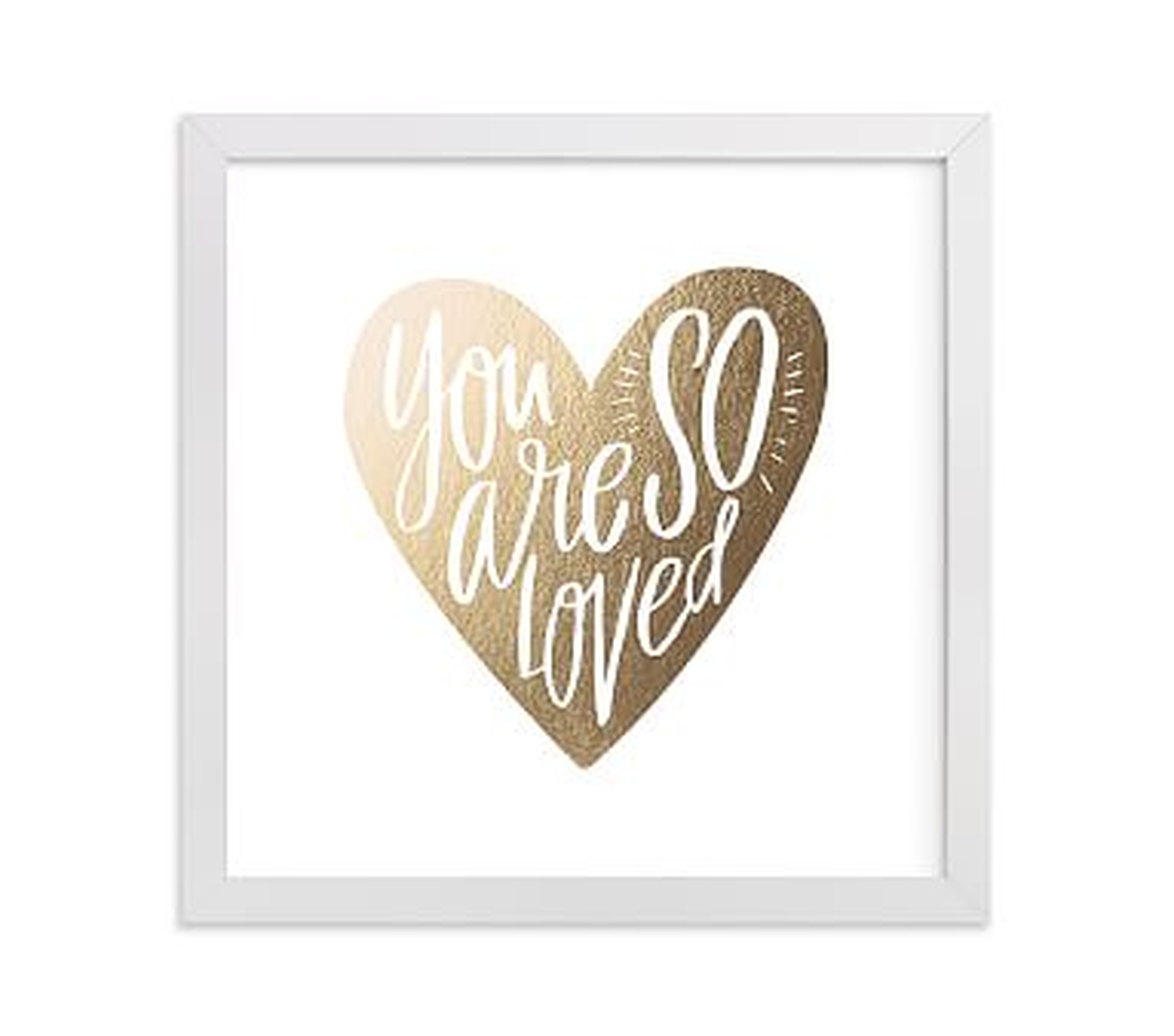 So Loved Heart Wall Art by Minted(R) 8x8, White - Pottery Barn Kids
