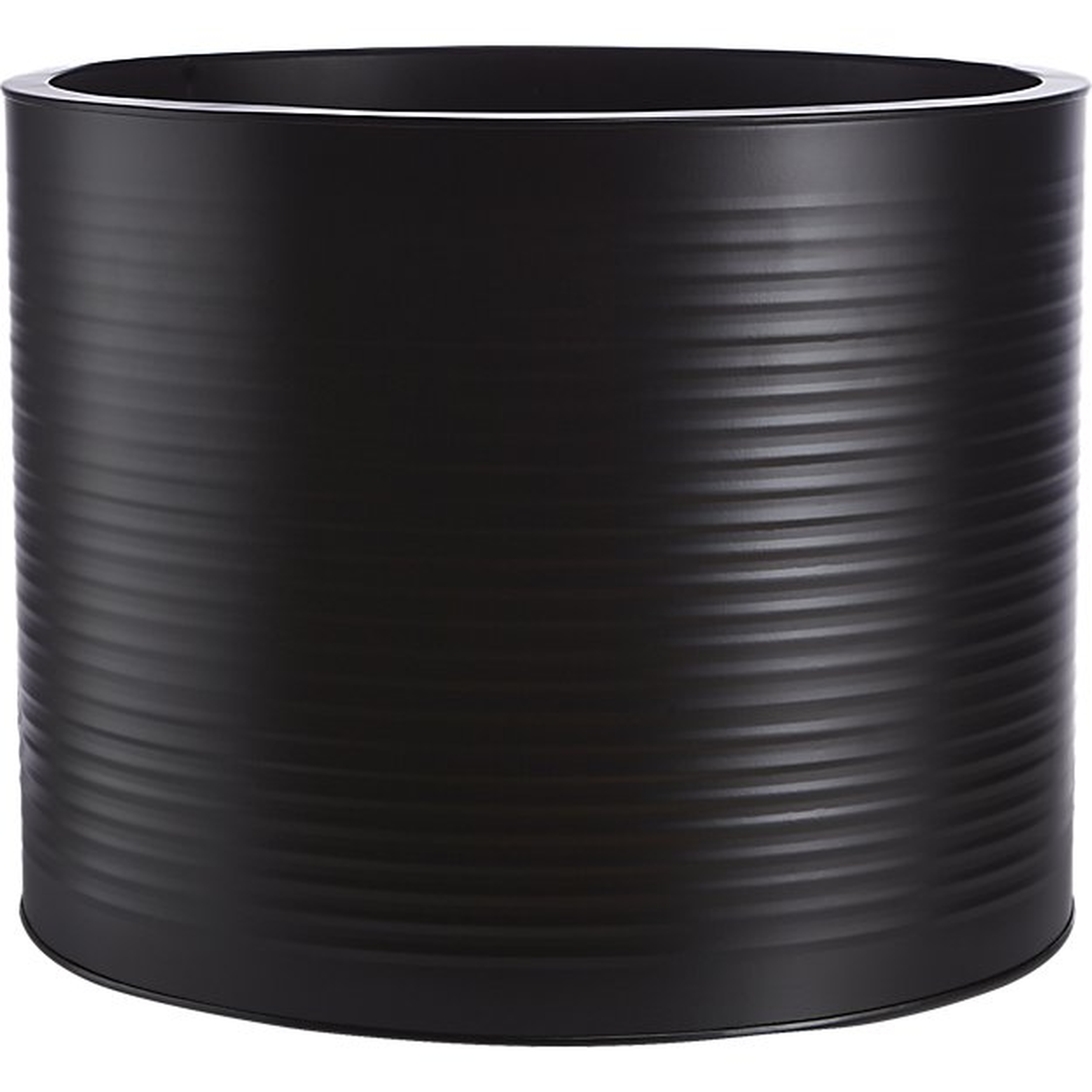oscar small matte black planter - CB2
