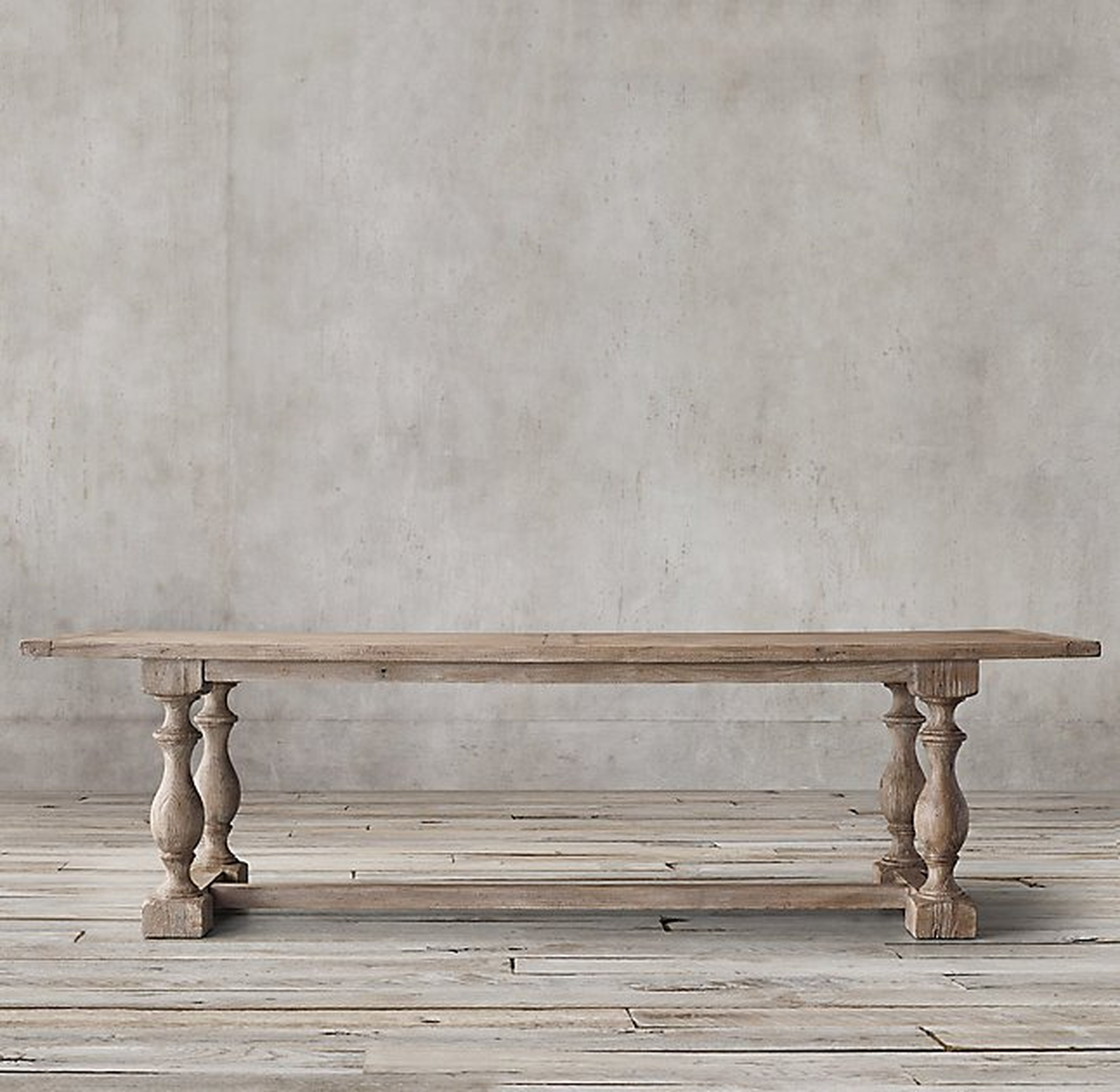 17th C. Priory Rectangular Dining Table - Weathered Natural - 96" - RH