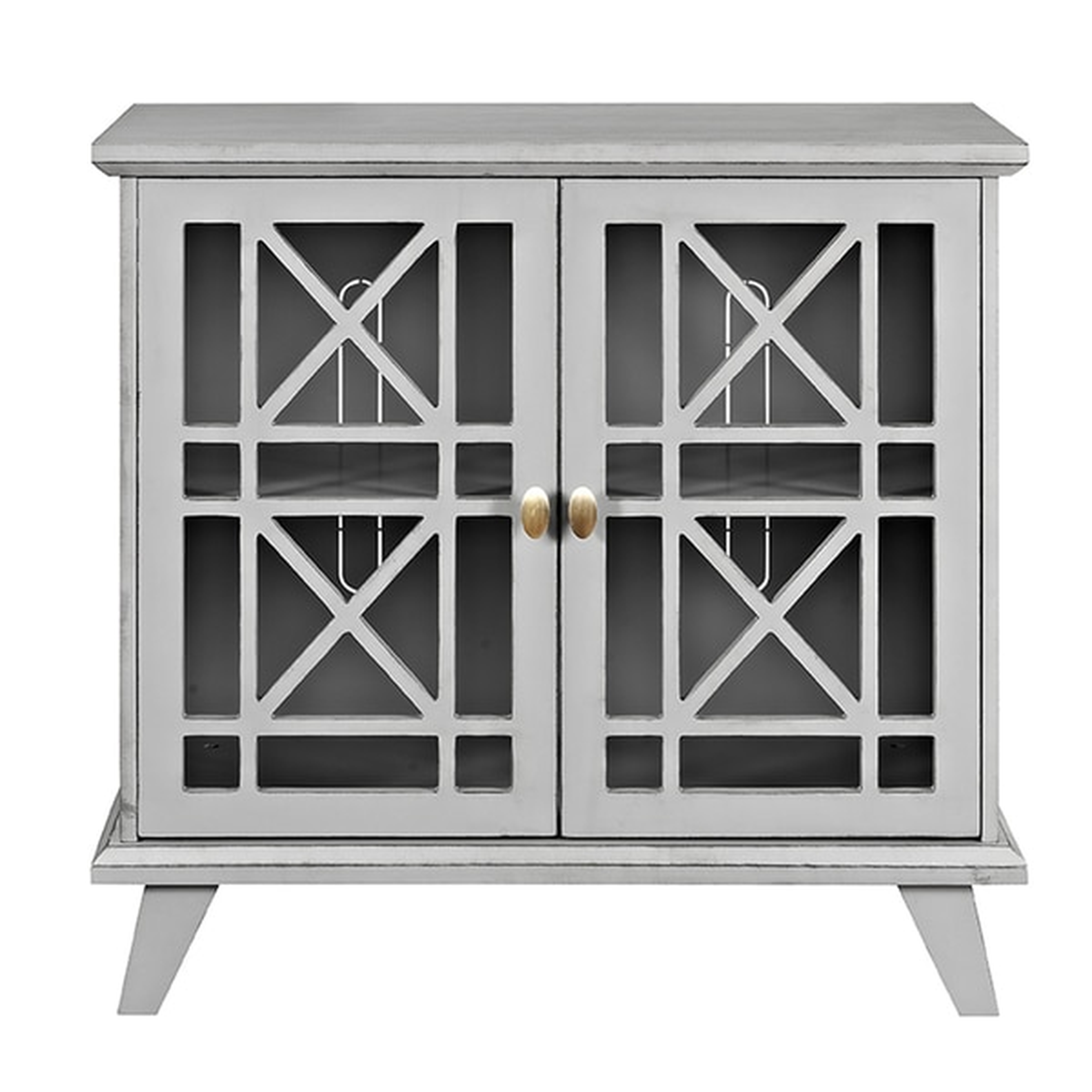 32-inch Fretwork Grey Entryway Console - Overstock
