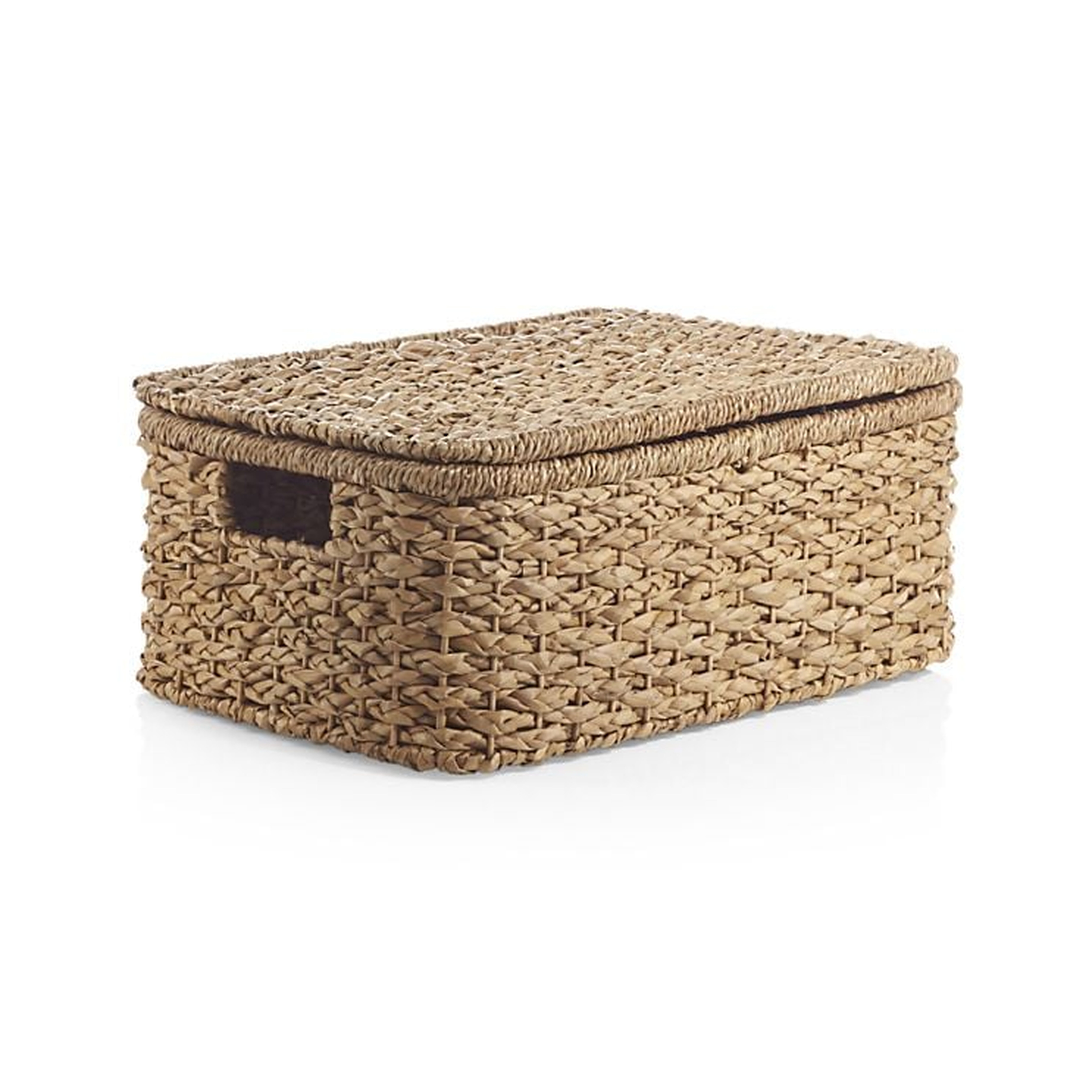 Kelby Large Rectangular Lidded Basket - Crate and Barrel