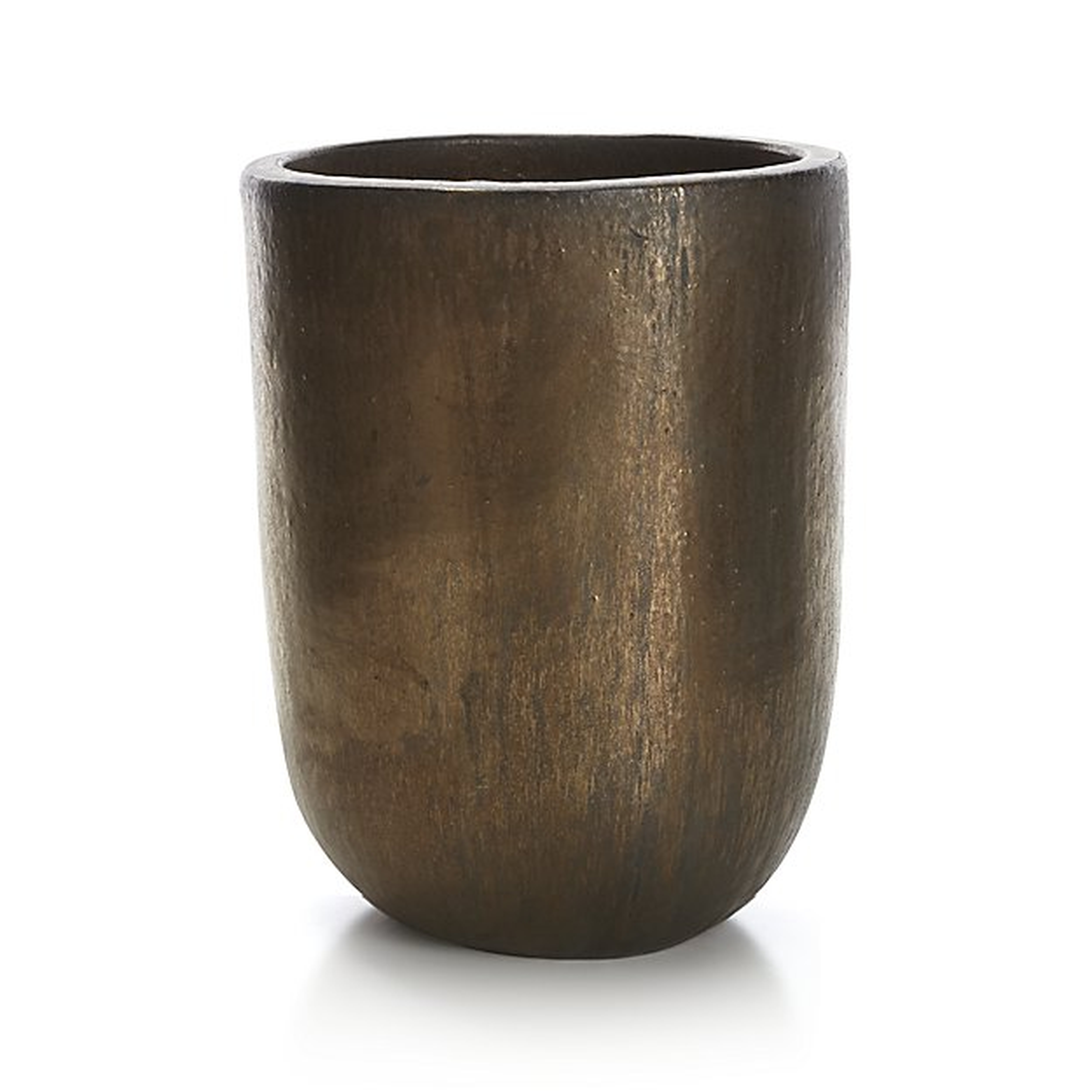 Metallic Bronze Large Planter - Crate and Barrel