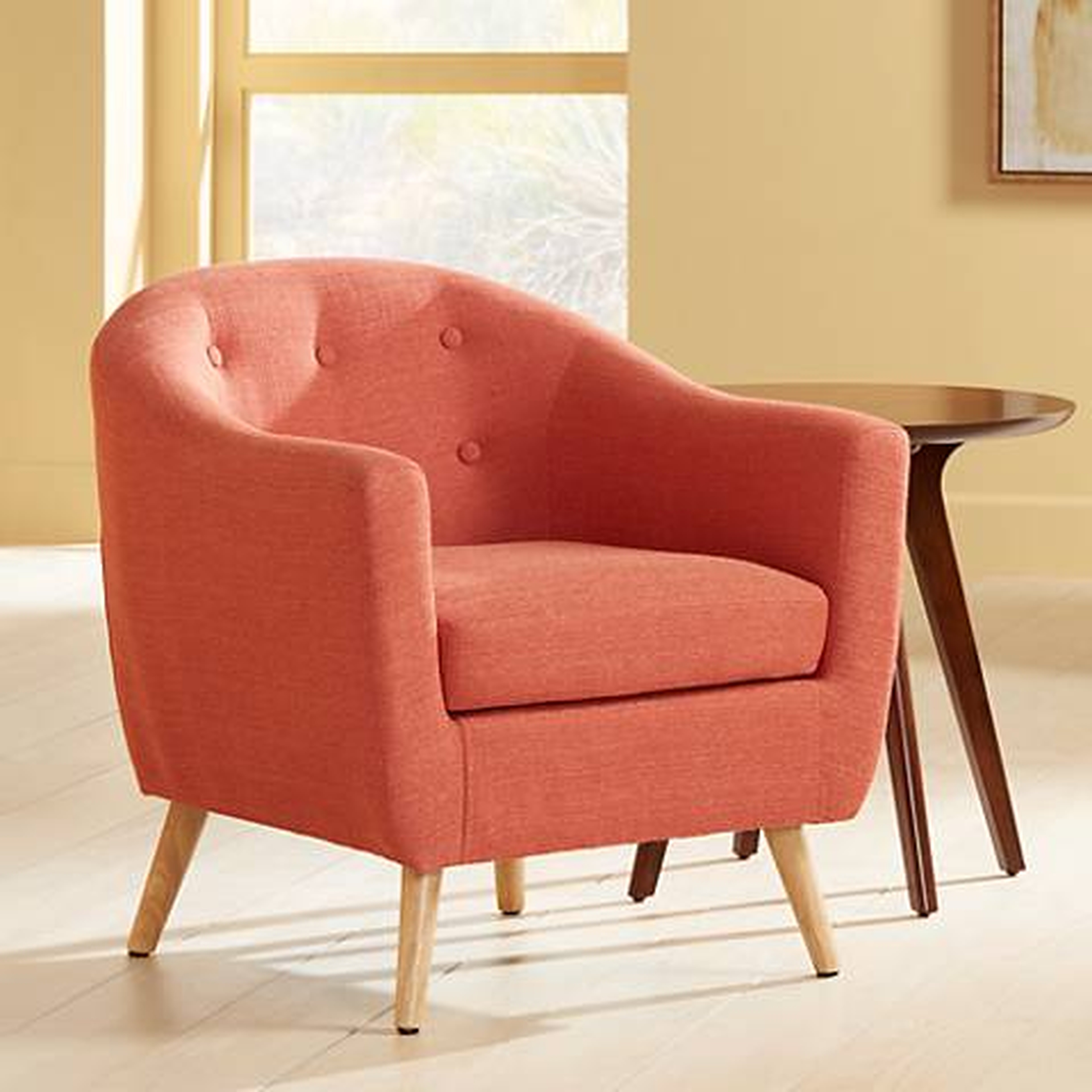 Rockwell Upholstered Accent Chair orange - Lamps Plus