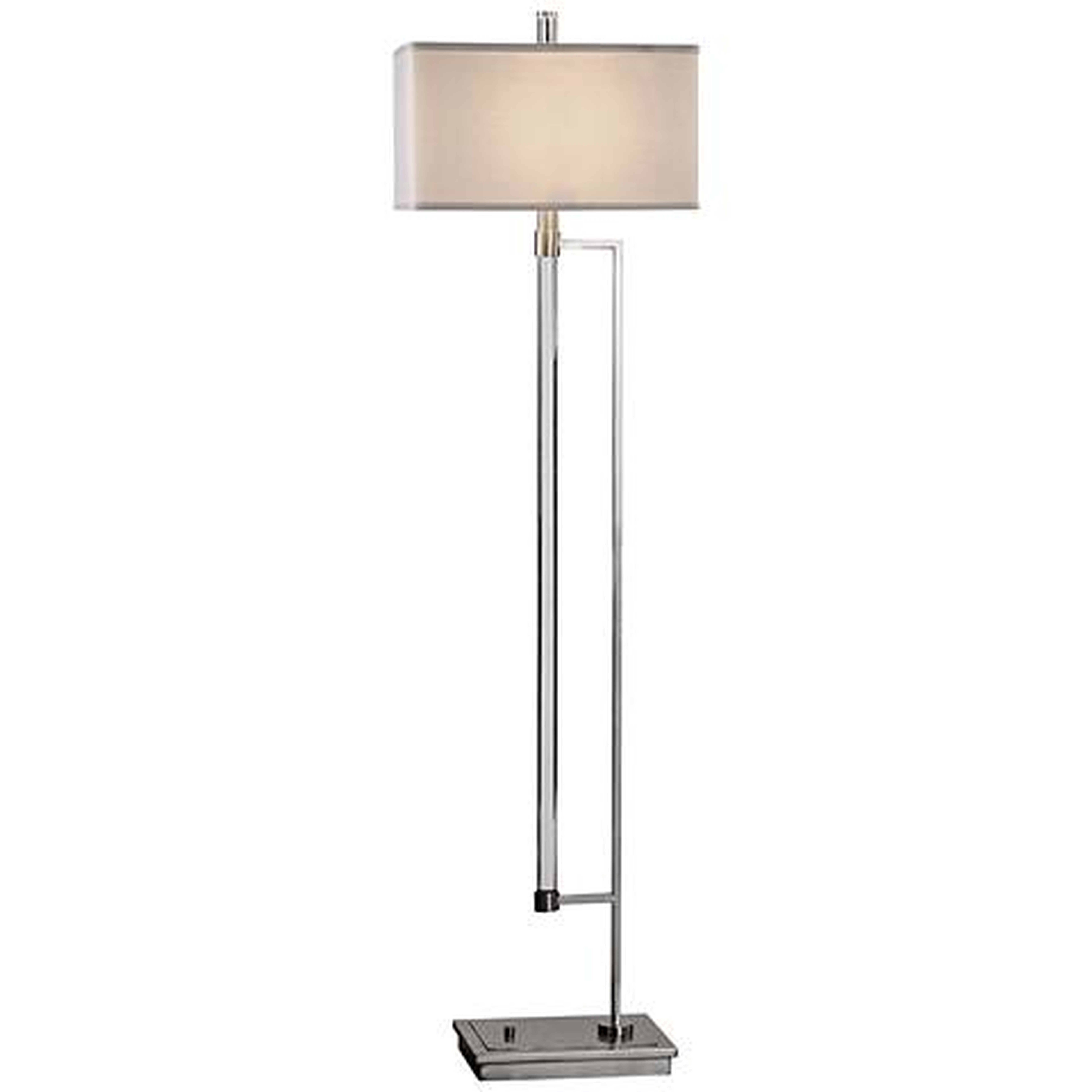Uttermost Mannan Acrylic Rod and Polished Nickel Floor Lamp clear - Lamps Plus