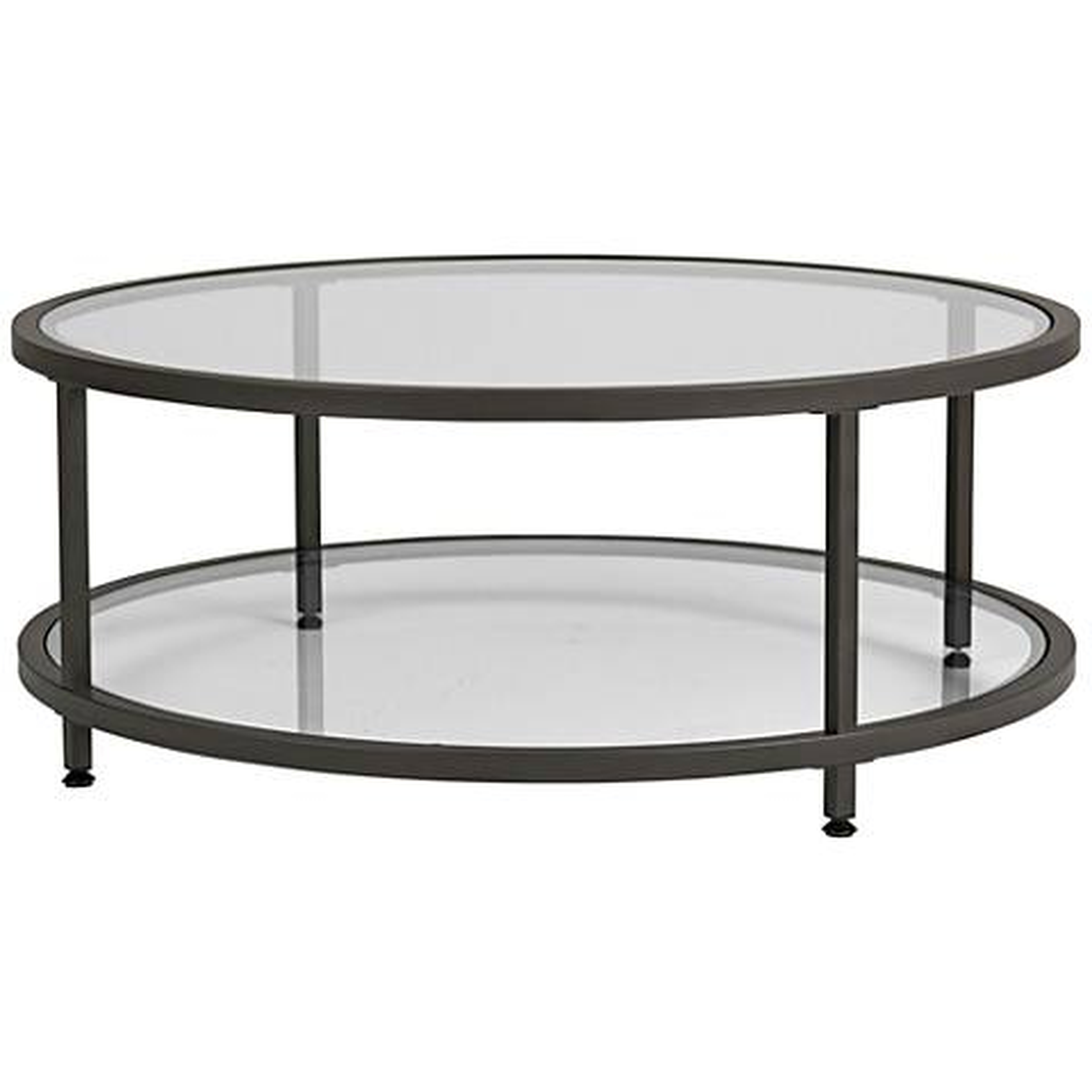 Studio Designs Home Camber Pewter Round Coffee Table clear - Lamps Plus